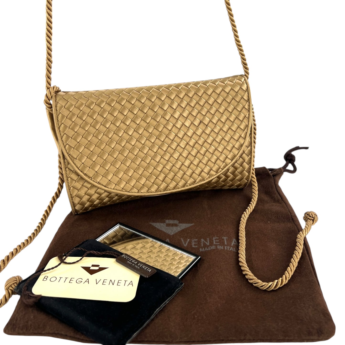 Bottega Veneta Satin Intrecciato Satin Crossbody Bag