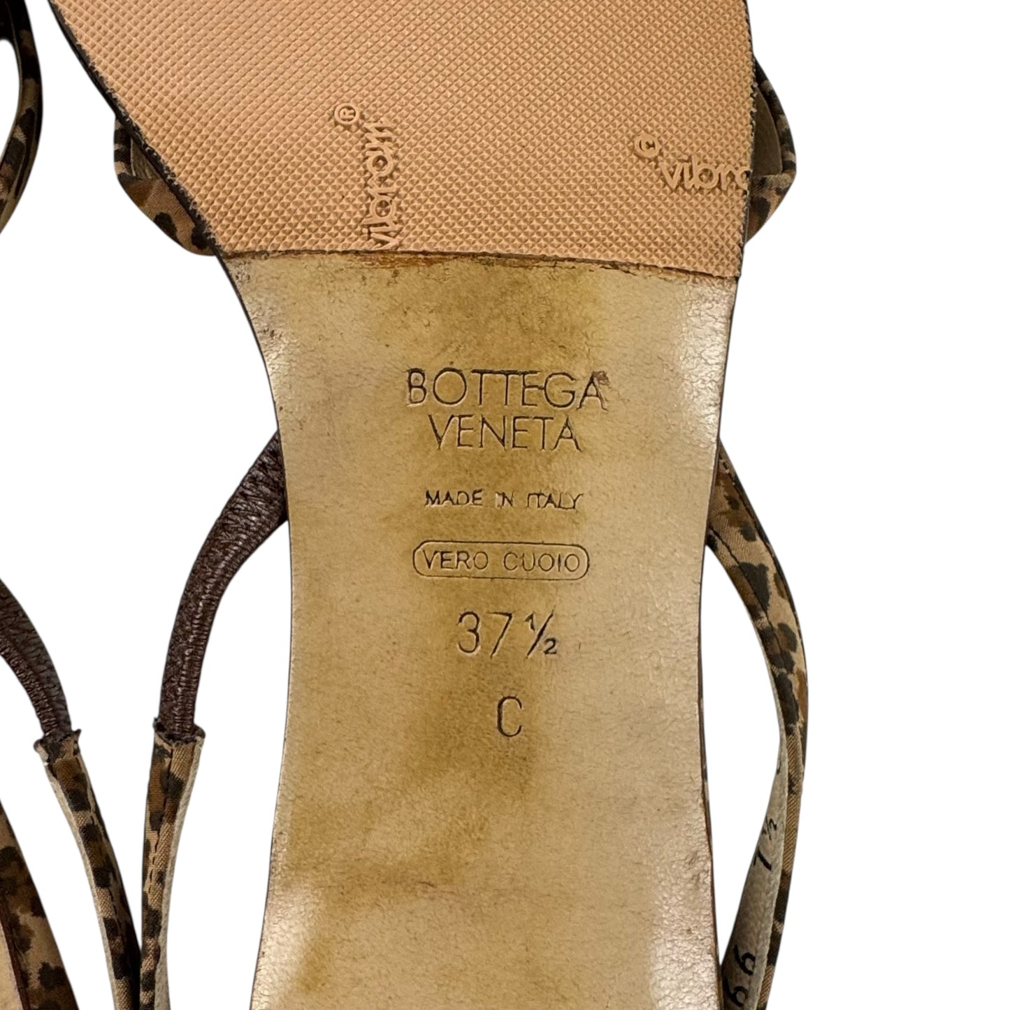 Bottega Veneta Leopard Print Slingback Sandals
