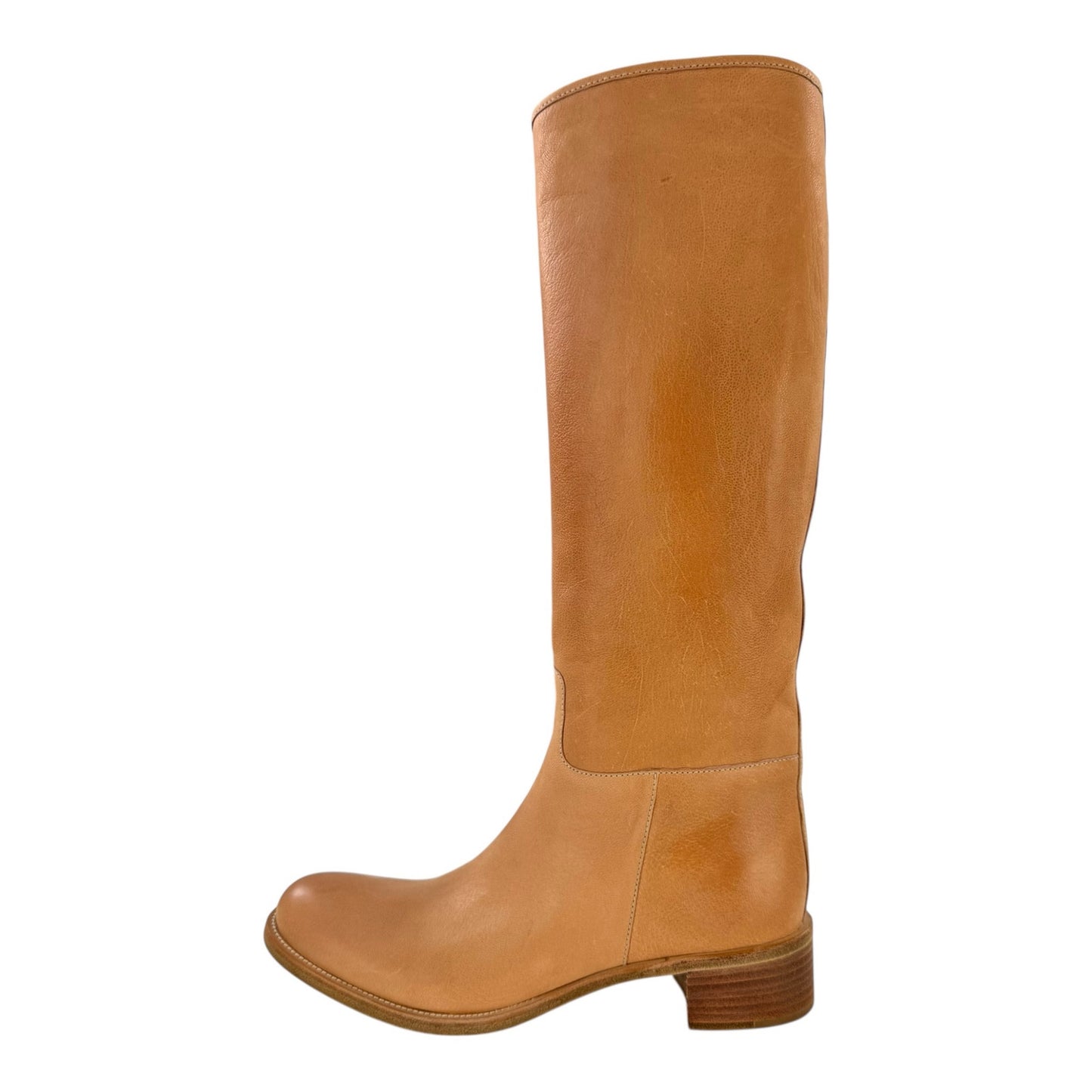 Prada Camel High Leather Boots