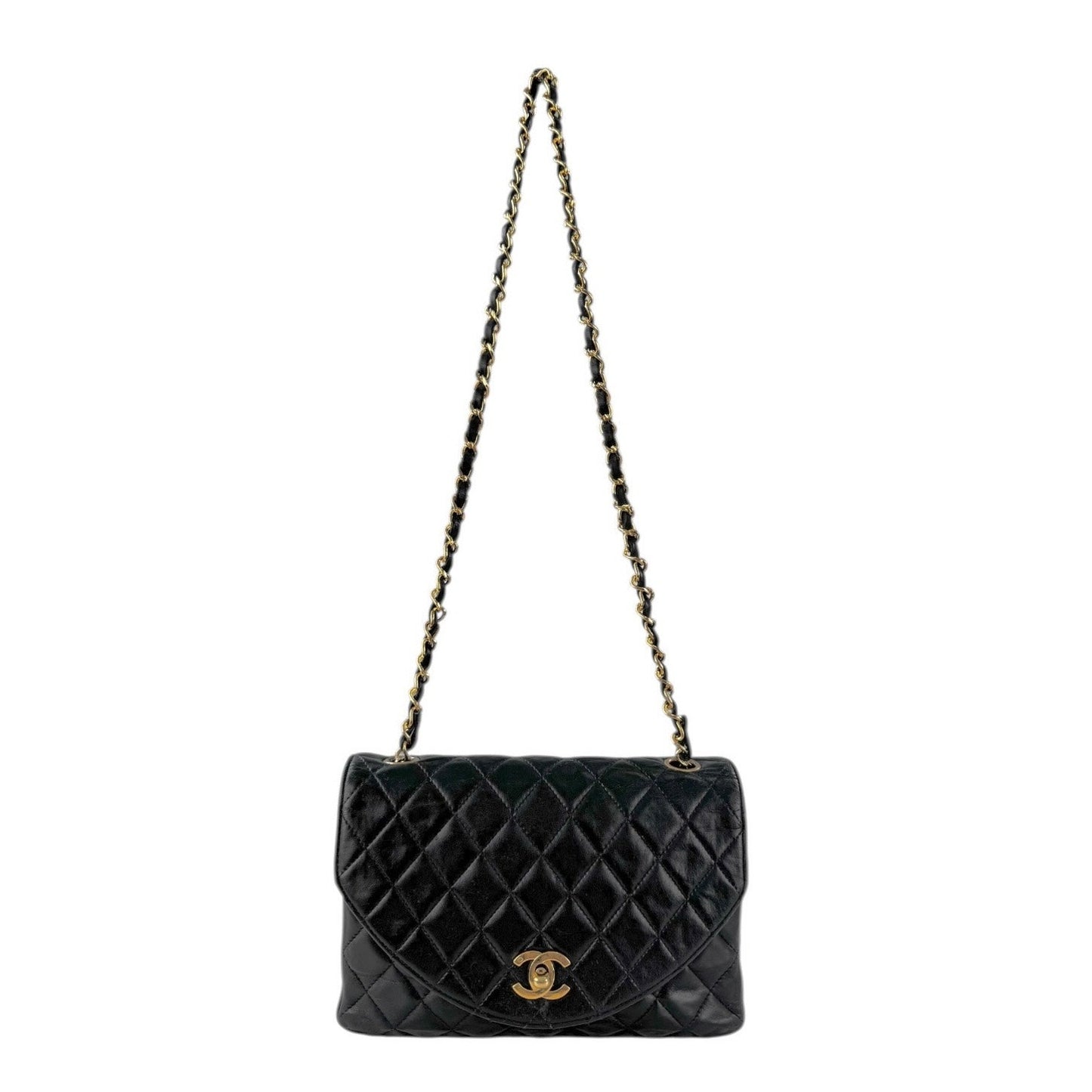 Chanel Vintage Round Flap Matelasse Shoulder Bag