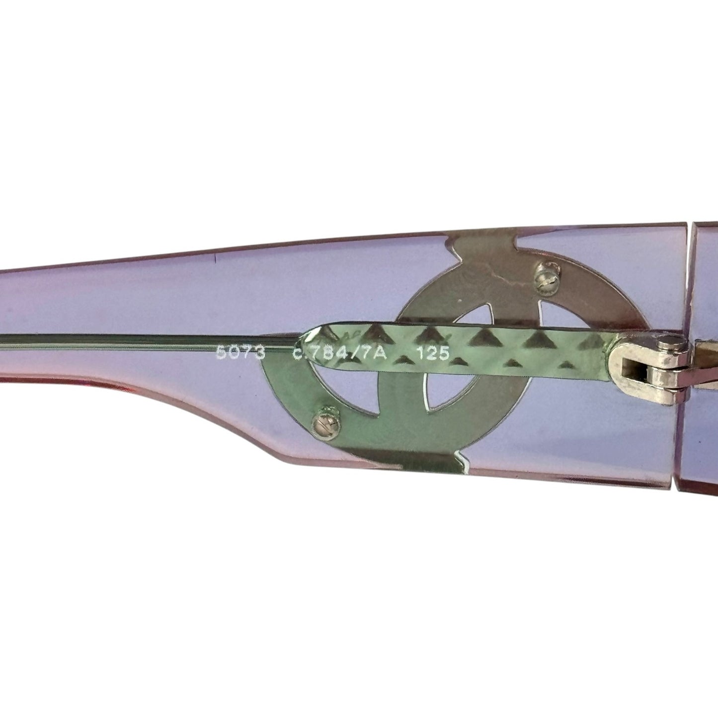 Chanel CC Purple Oval Sunglasses