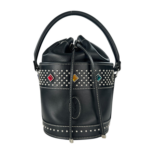Saint Laurent Bahia Studded Bucket Bag