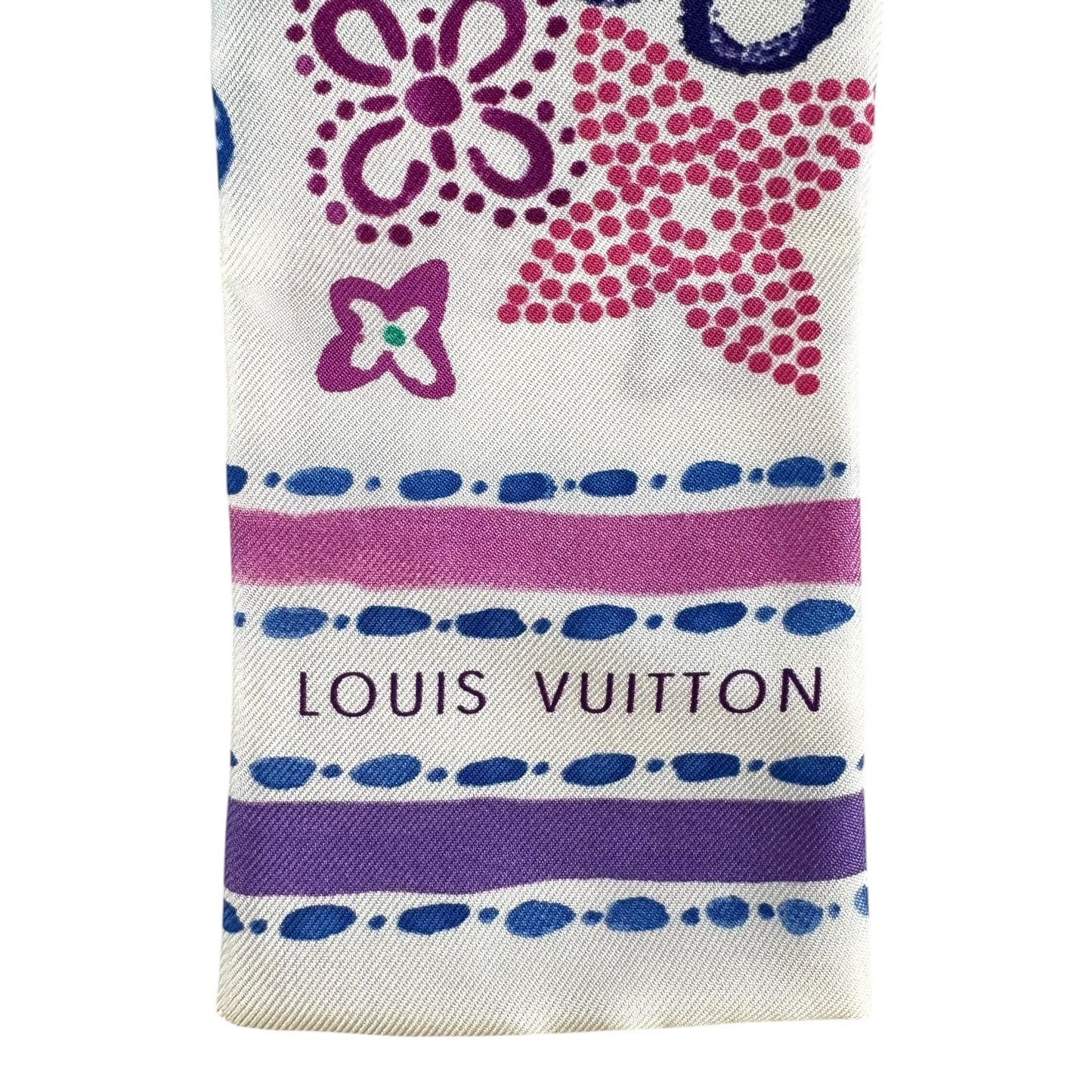 Louis Vuitton Purple & Pink Silk Twilly