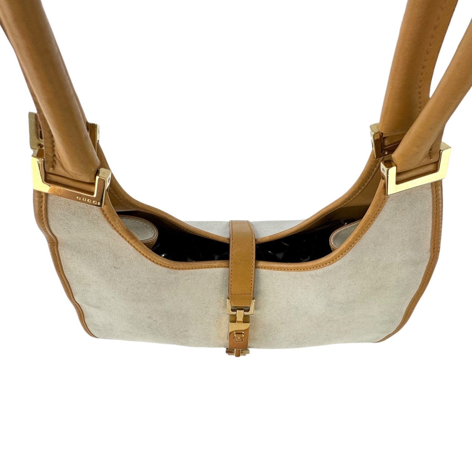 Gucci Bardot Suede Shoulder Bag