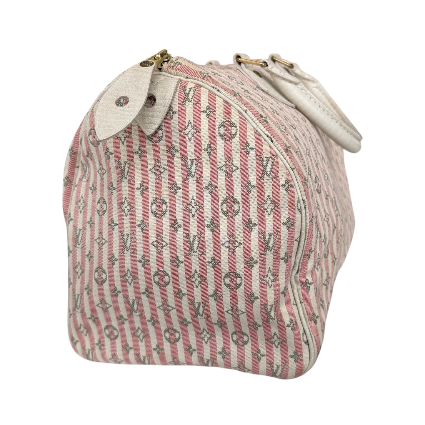 Louis Vuitton Mini Lin Monogram Striped Speedy 30 Handbag