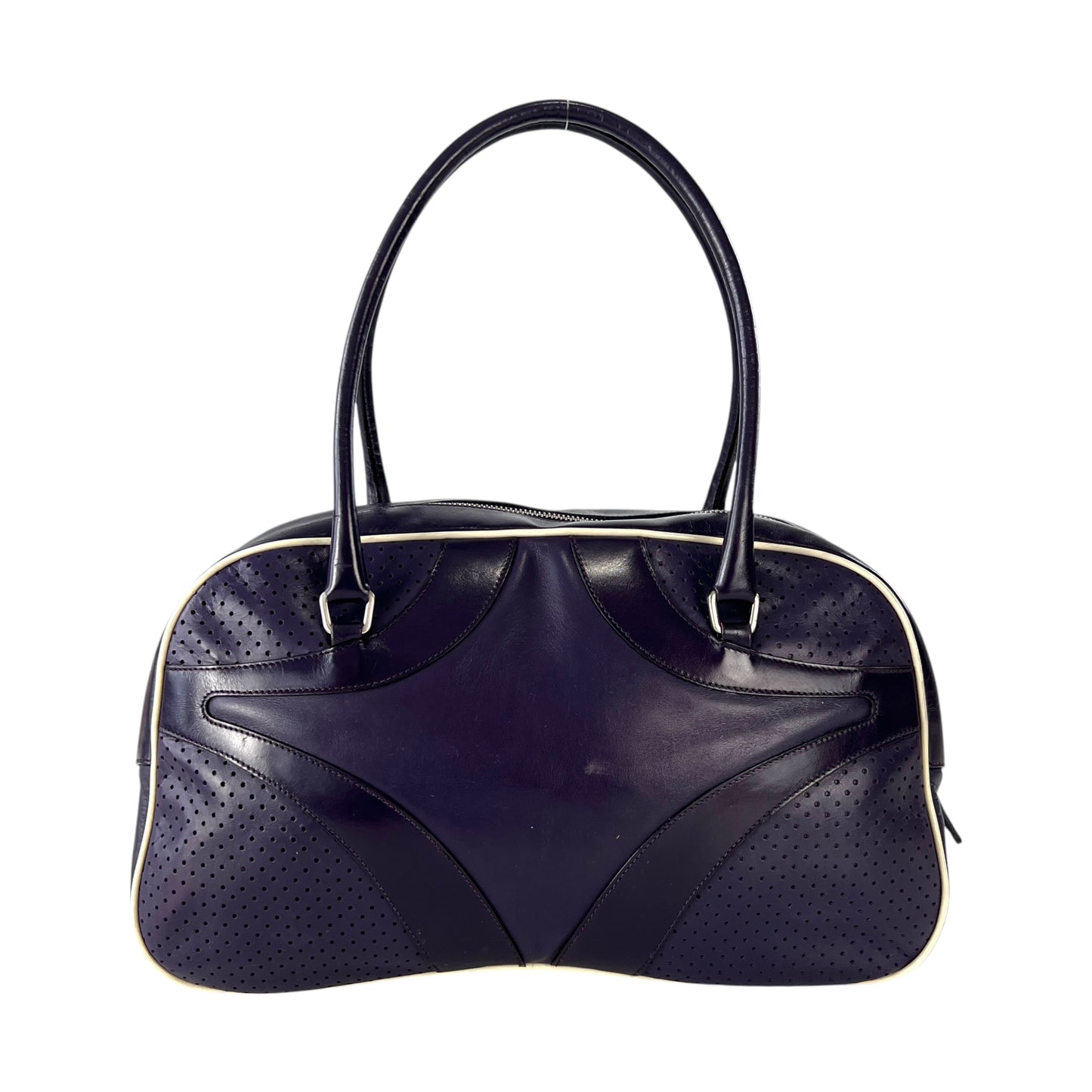 Prada Vitello Drive Leather Bowling Bag