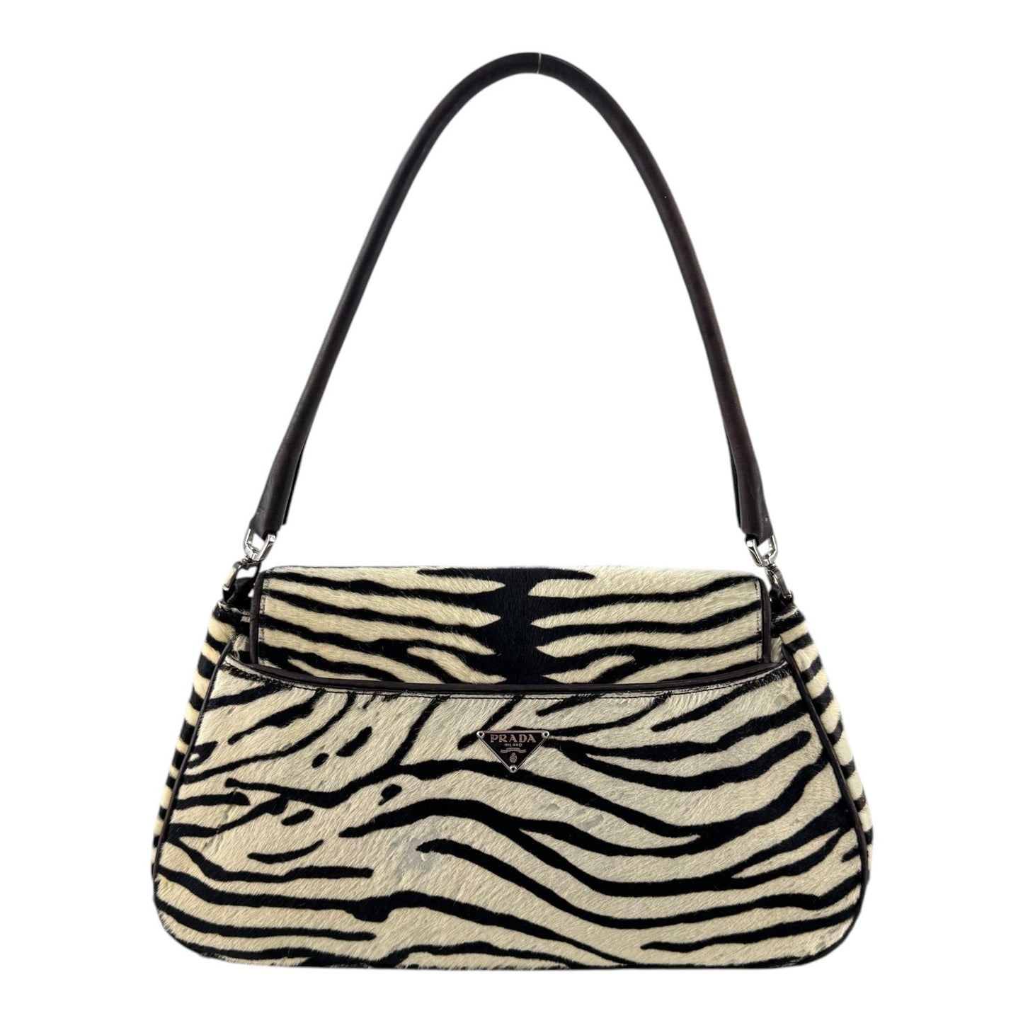 Prada Zebra Print Calf Hair Shoulder Bag