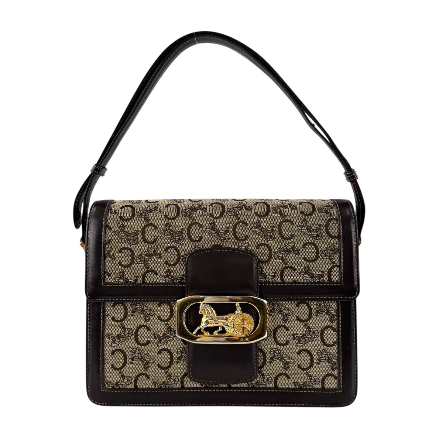 Celine Vintage Monogram Shoulder Bag