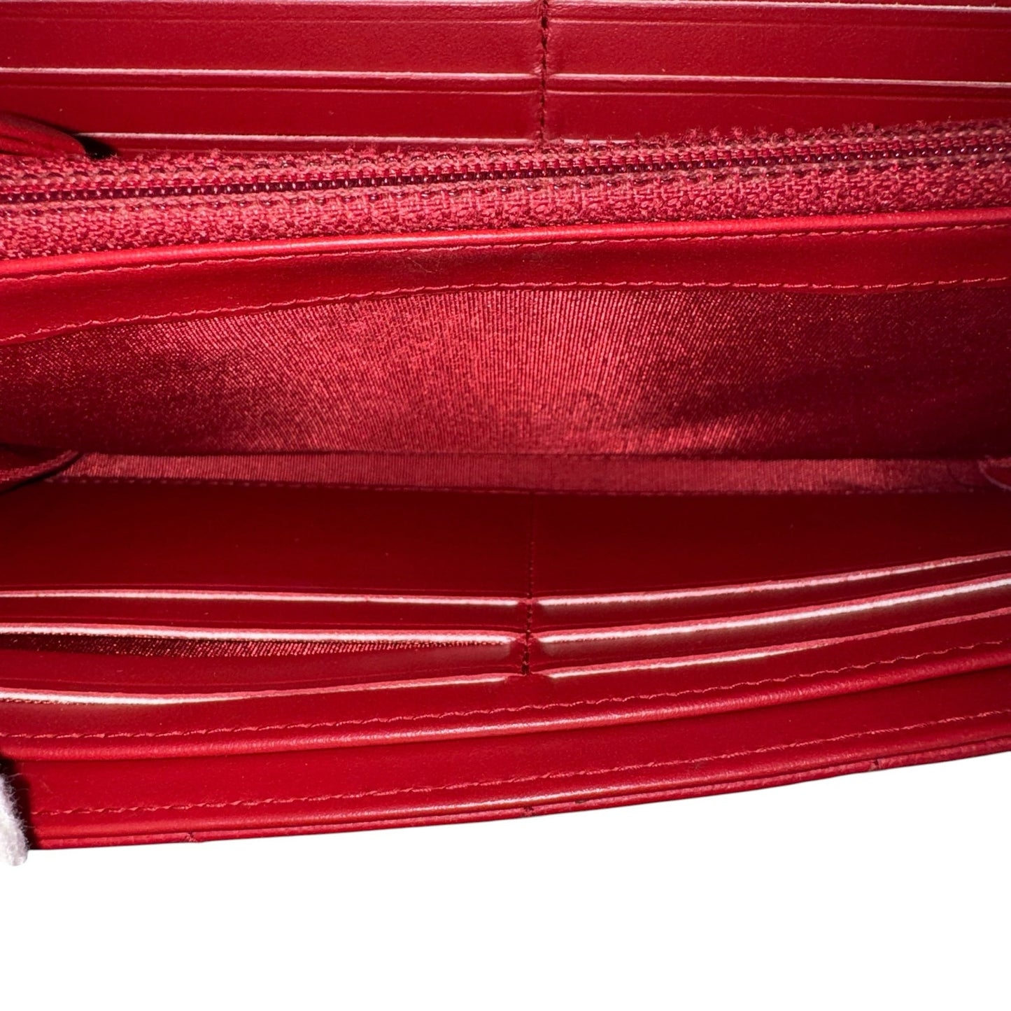 Chanel CC Boy Flap Red Matelassé Wallet