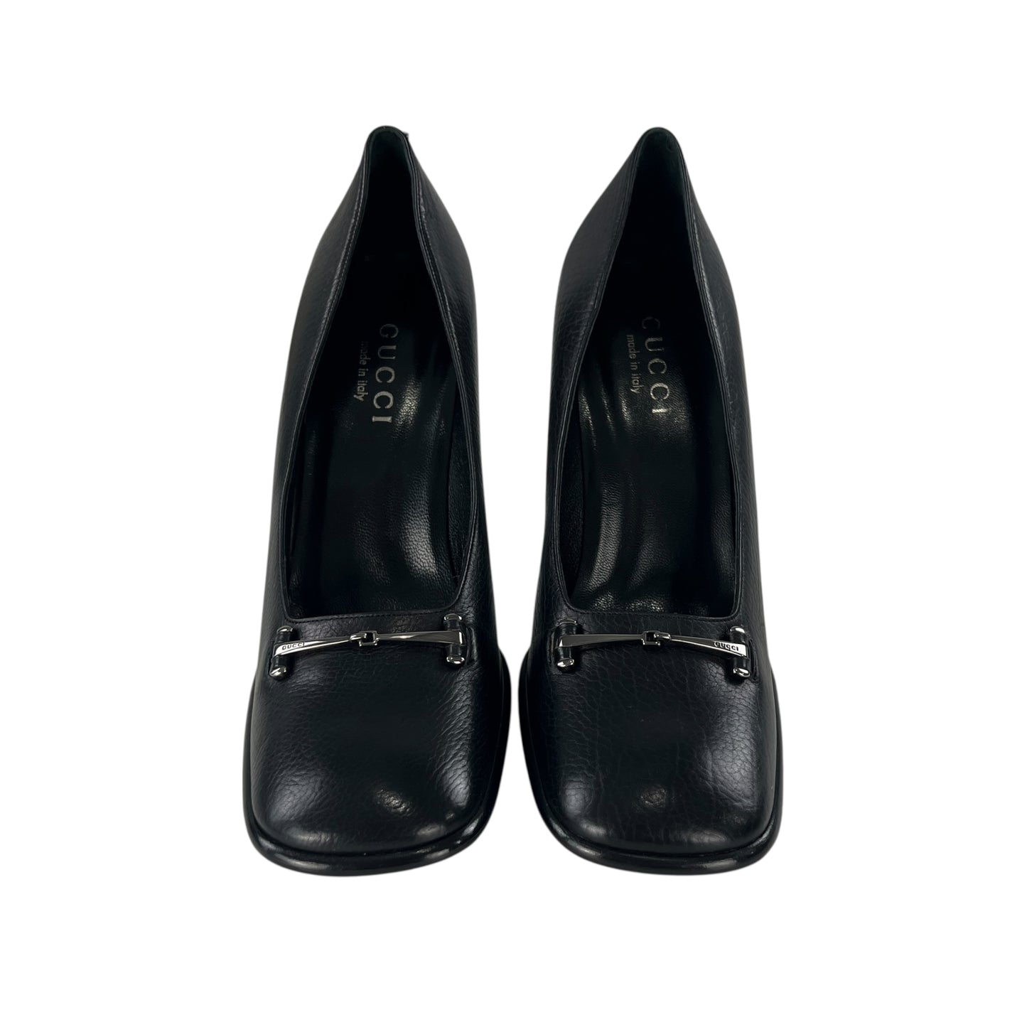 Gucci Leather Horsebit Pumps