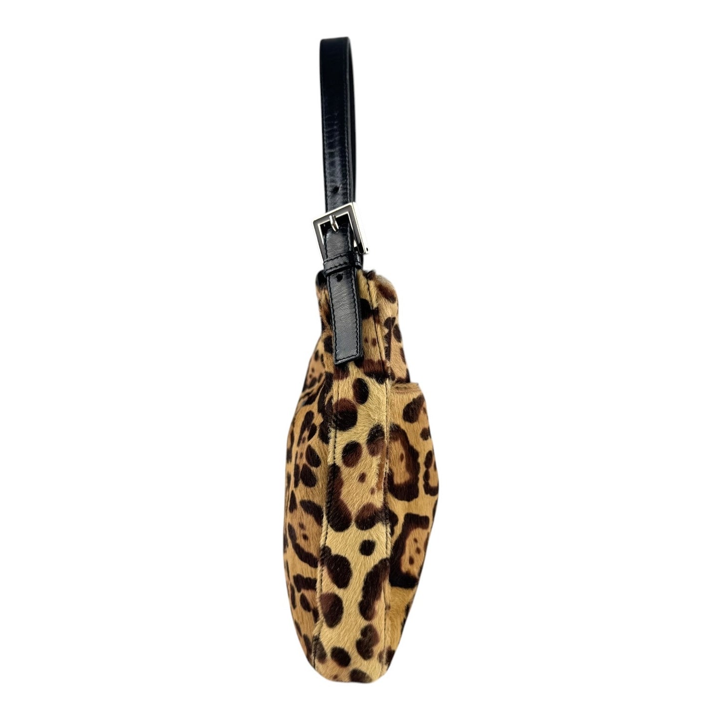 Fendi Vintage Leopard Print Calf Hair Shoulder Bag