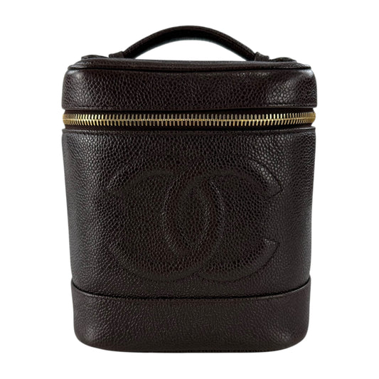 Chanel CC Caviar Leather Vanity Bag