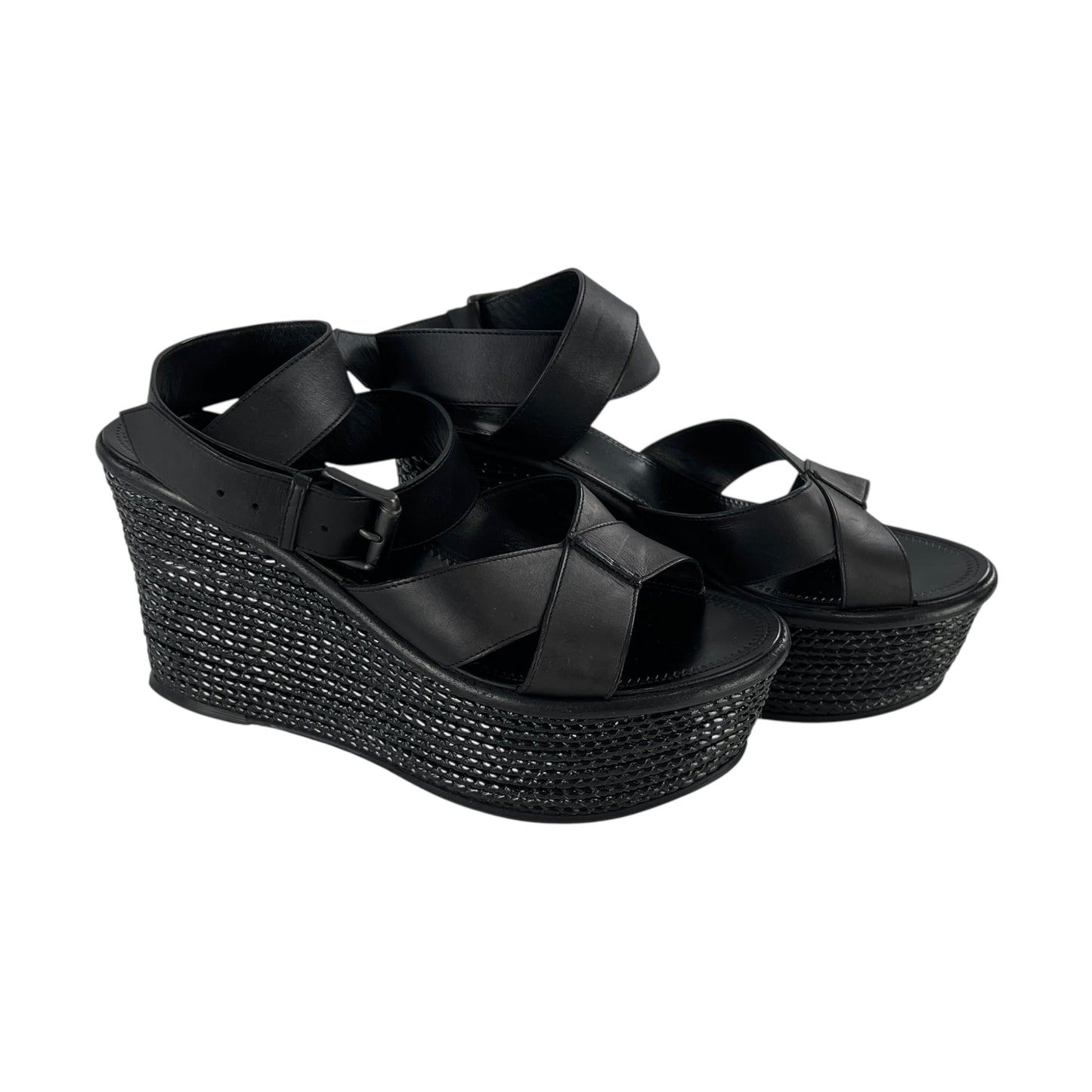 Bottega Veneta Leather Flatform Sandals