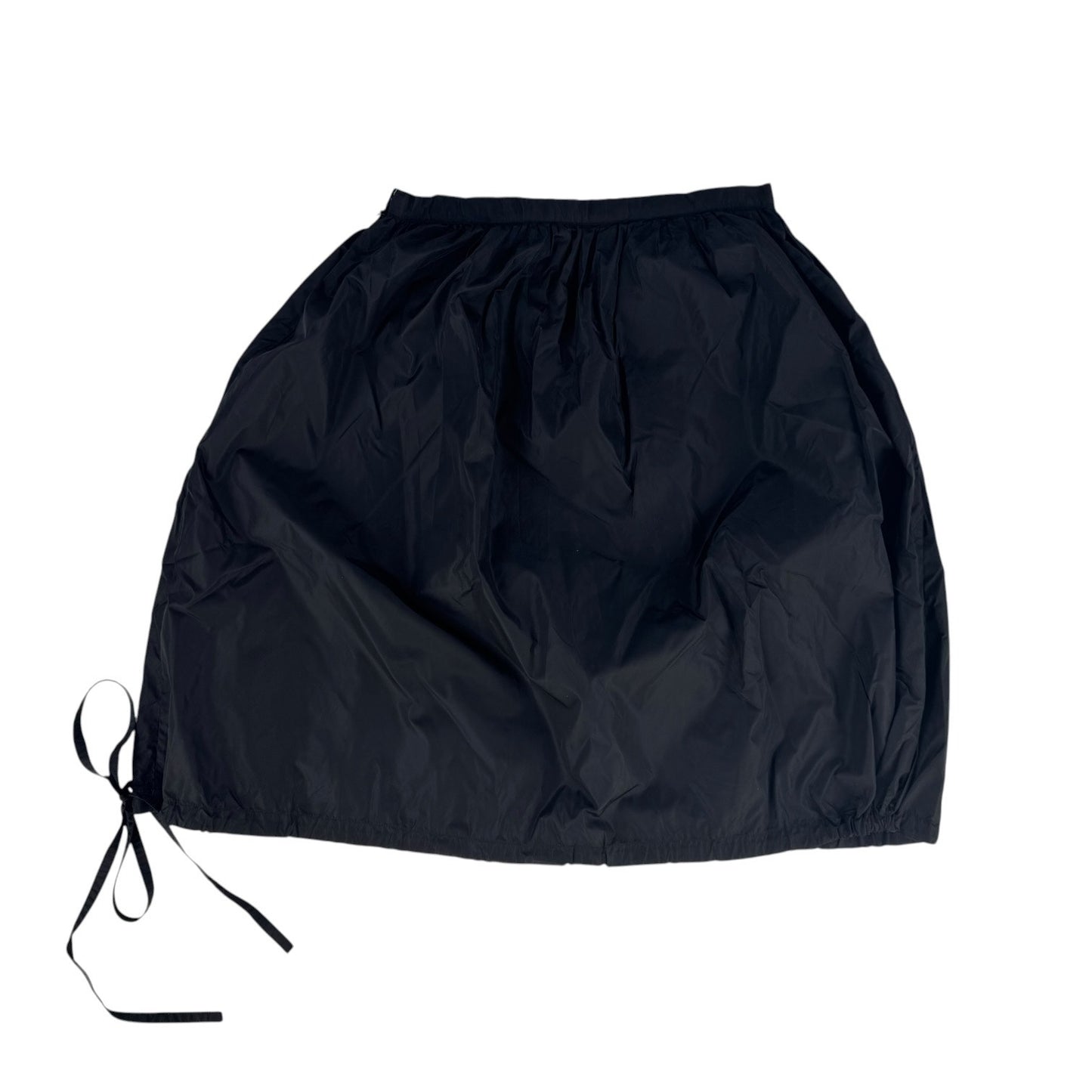 Prada Re-Nylon Bubble Drawstring Hem Skirt
