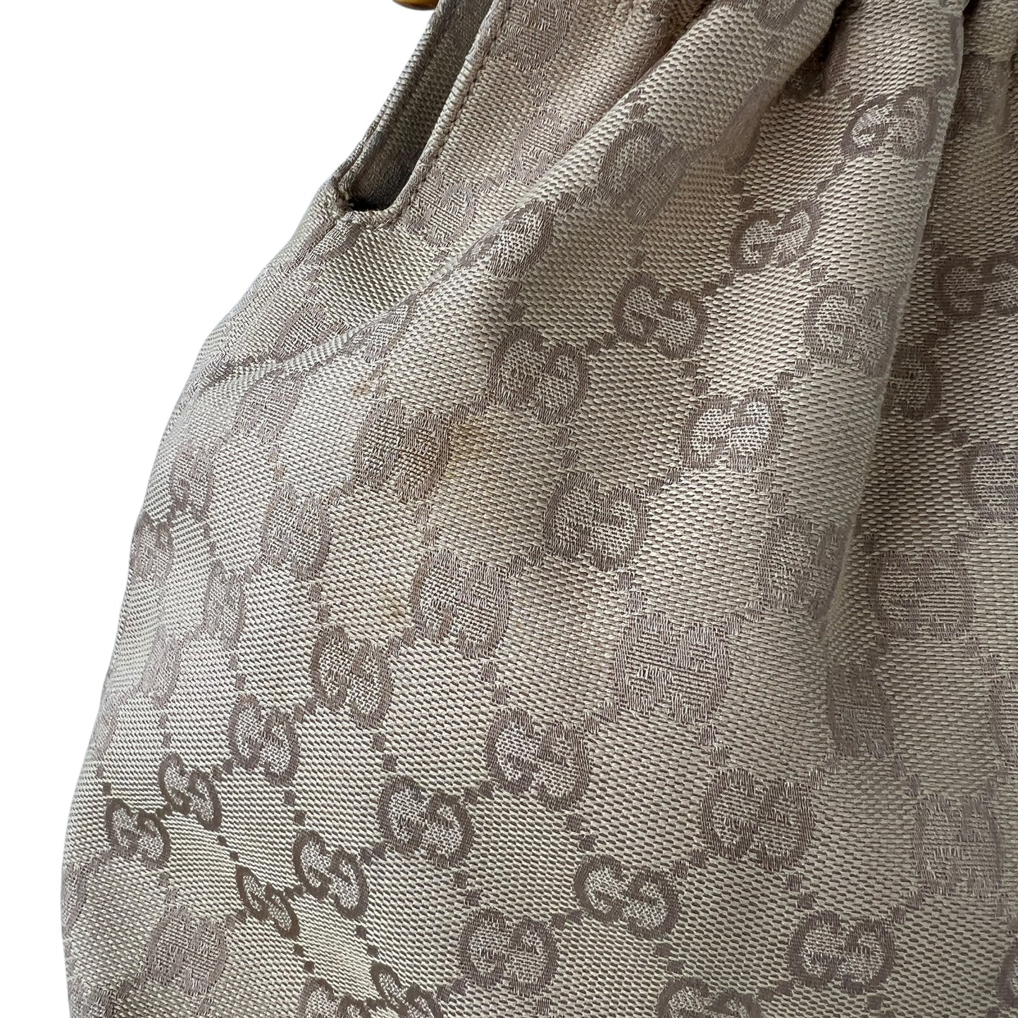 Gucci Monogram Bamboo Shoulder Bag