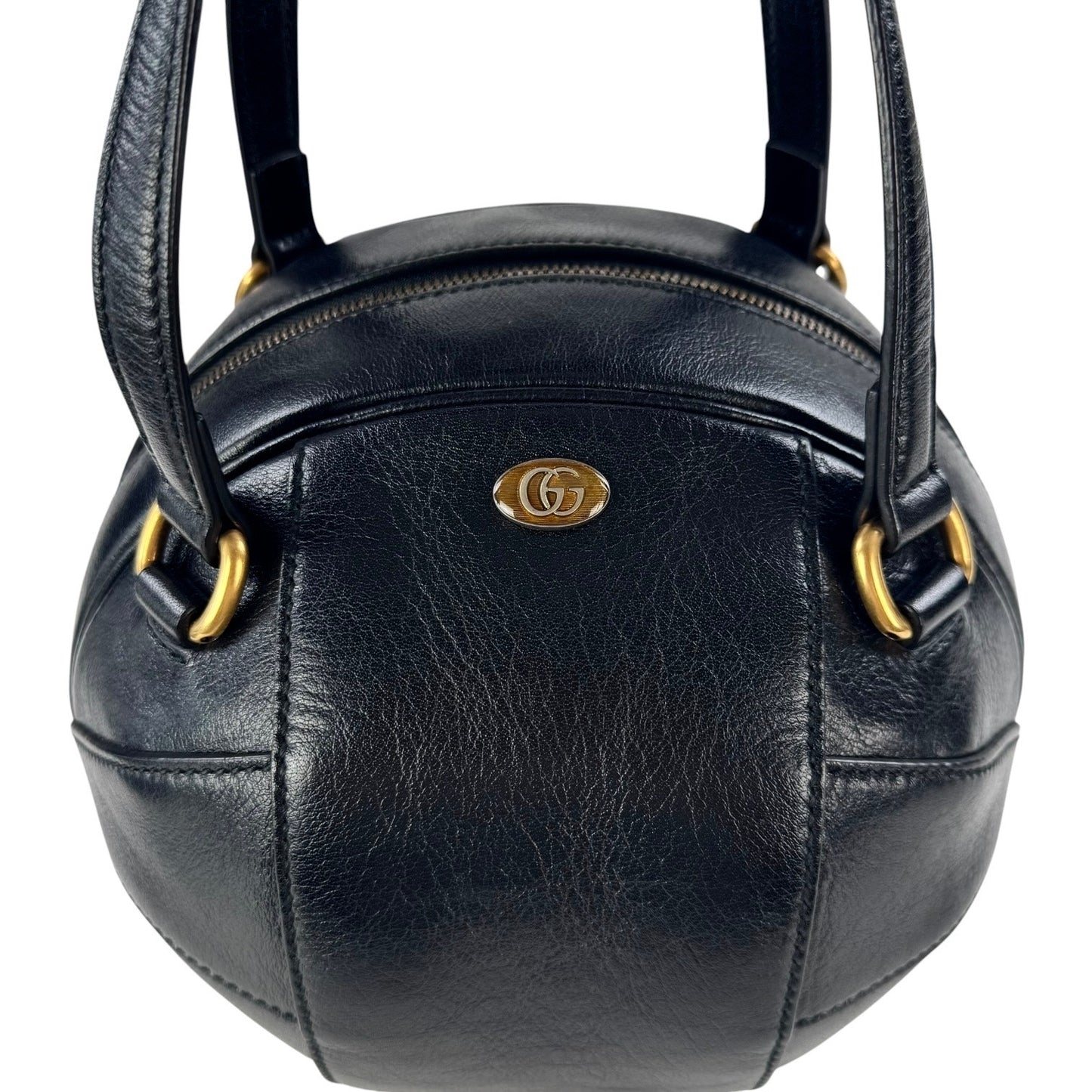 Gucci Leather Basketball Handbag