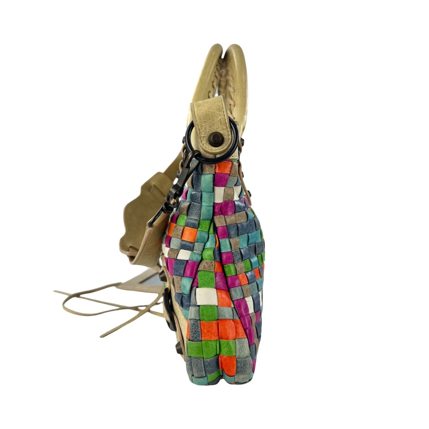 Balenciaga Multicolor Woven City Bag
