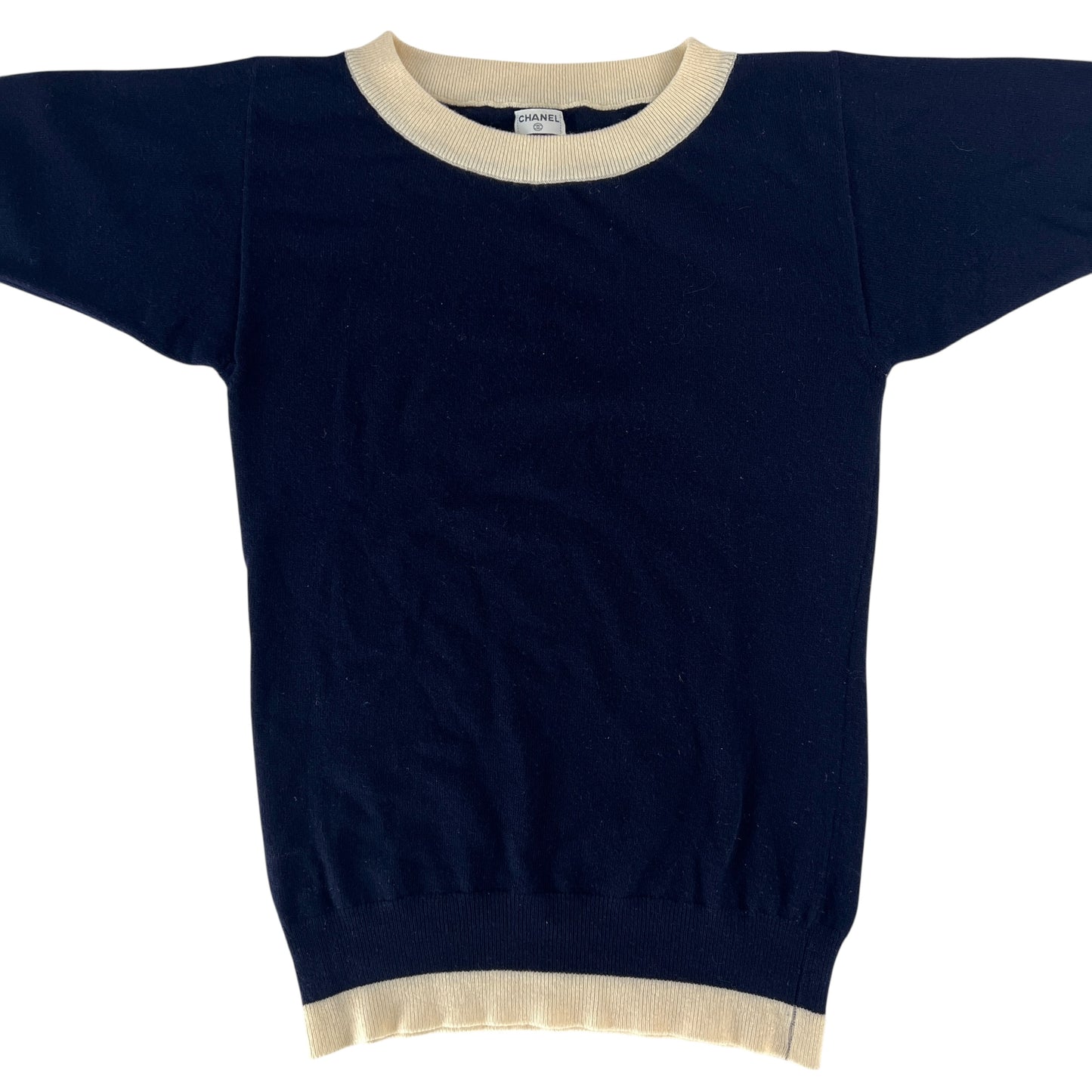 Chanel Cashmere Short Sleeve Sweater