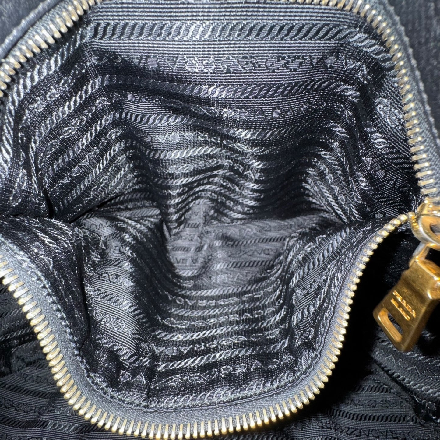 Prada Vitello Daino Pushlock Shoulder Bag