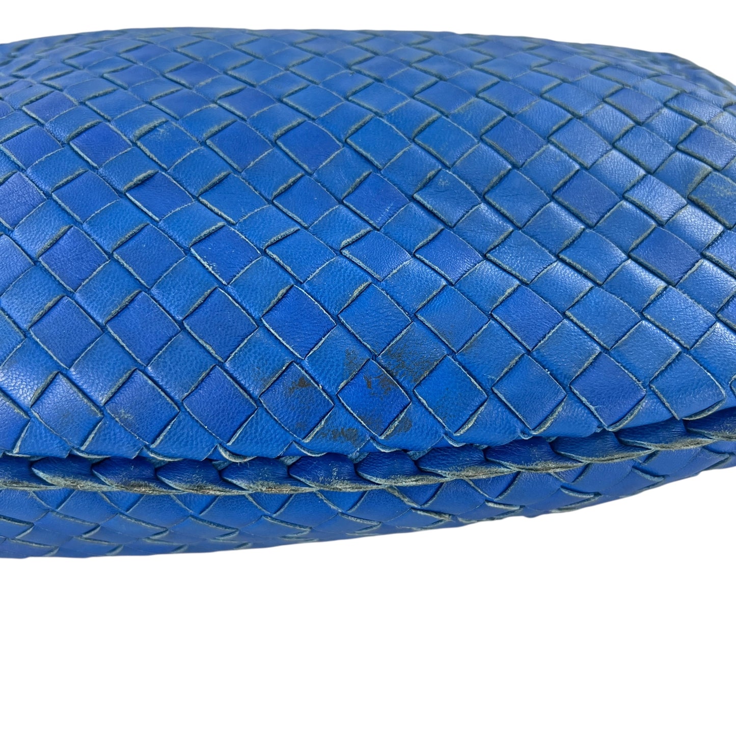 Bottega Veneta Blue Intrecciato Leather Hobo Bag