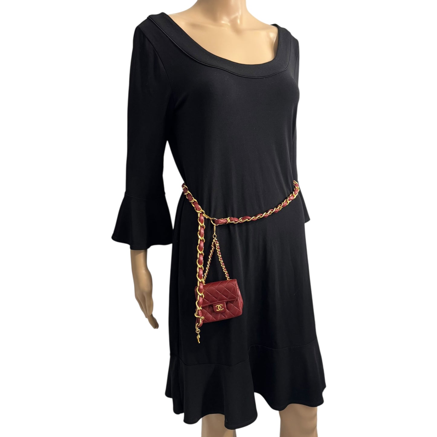 Chanel Vintage CC Belt & Mini Mattelase Flap Bag