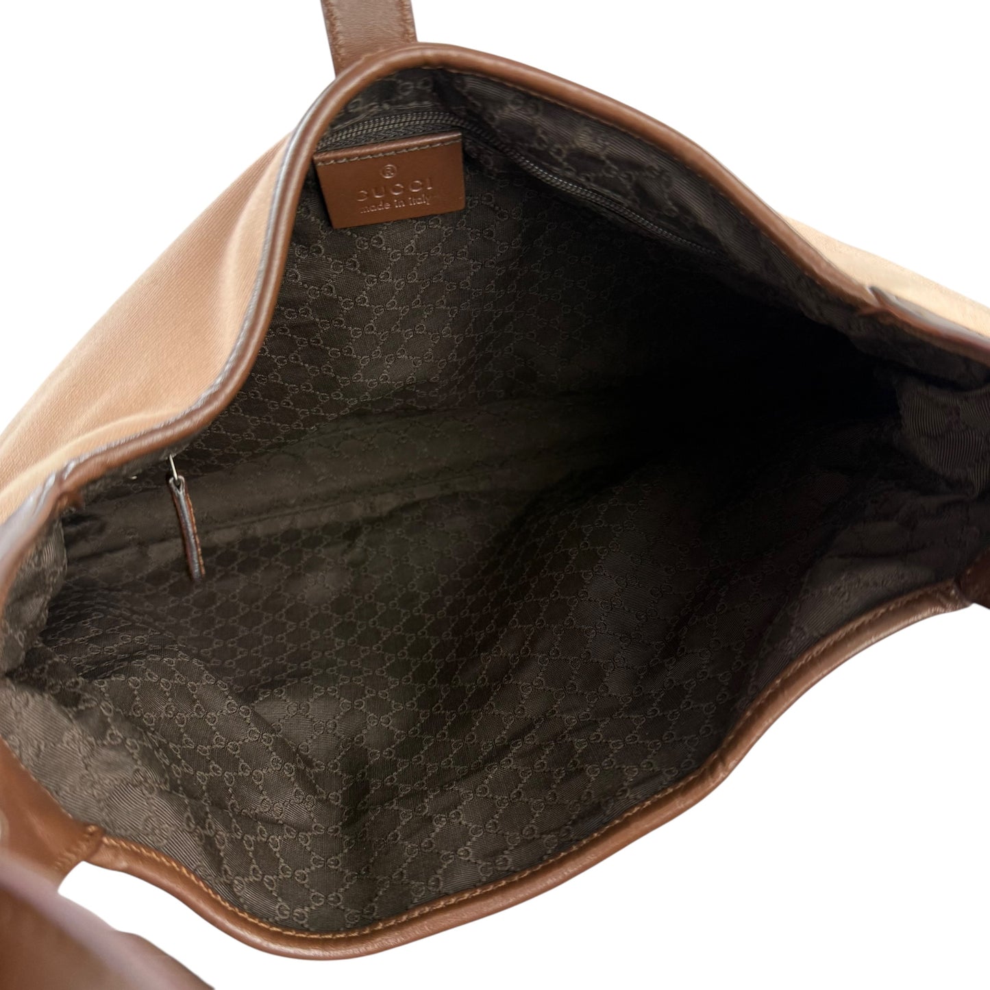 Gucci Nylon Striped Jackie Shoulder Bag