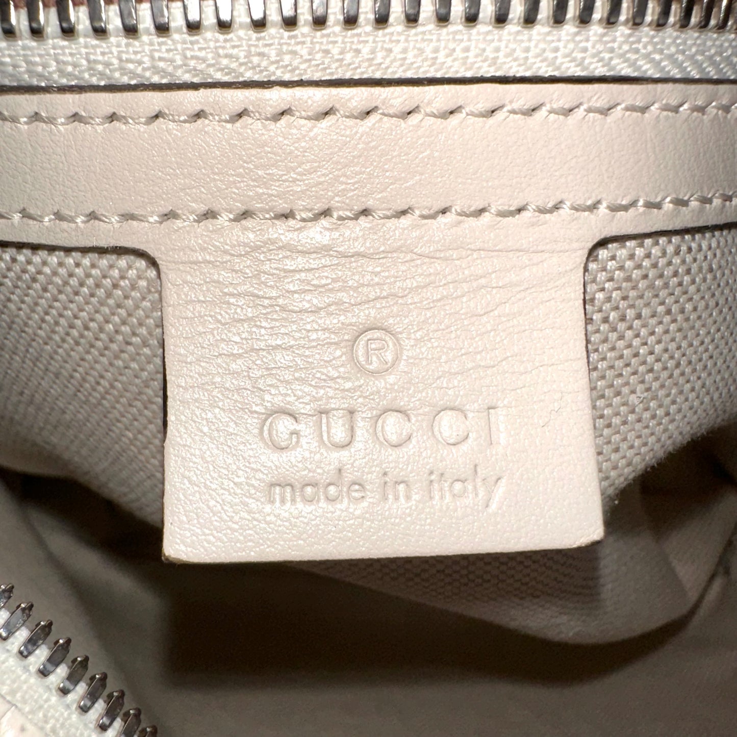 Gucci Ivory GG Embossed Shoulder Bag