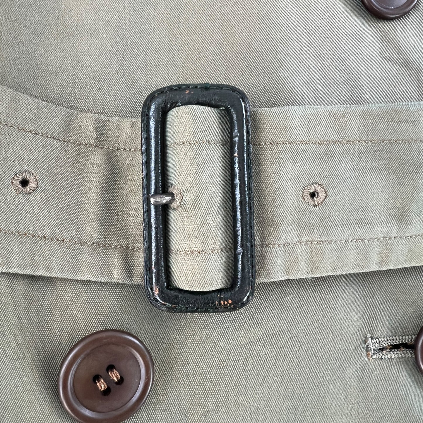 Burberry Green Khaki Trench Coat