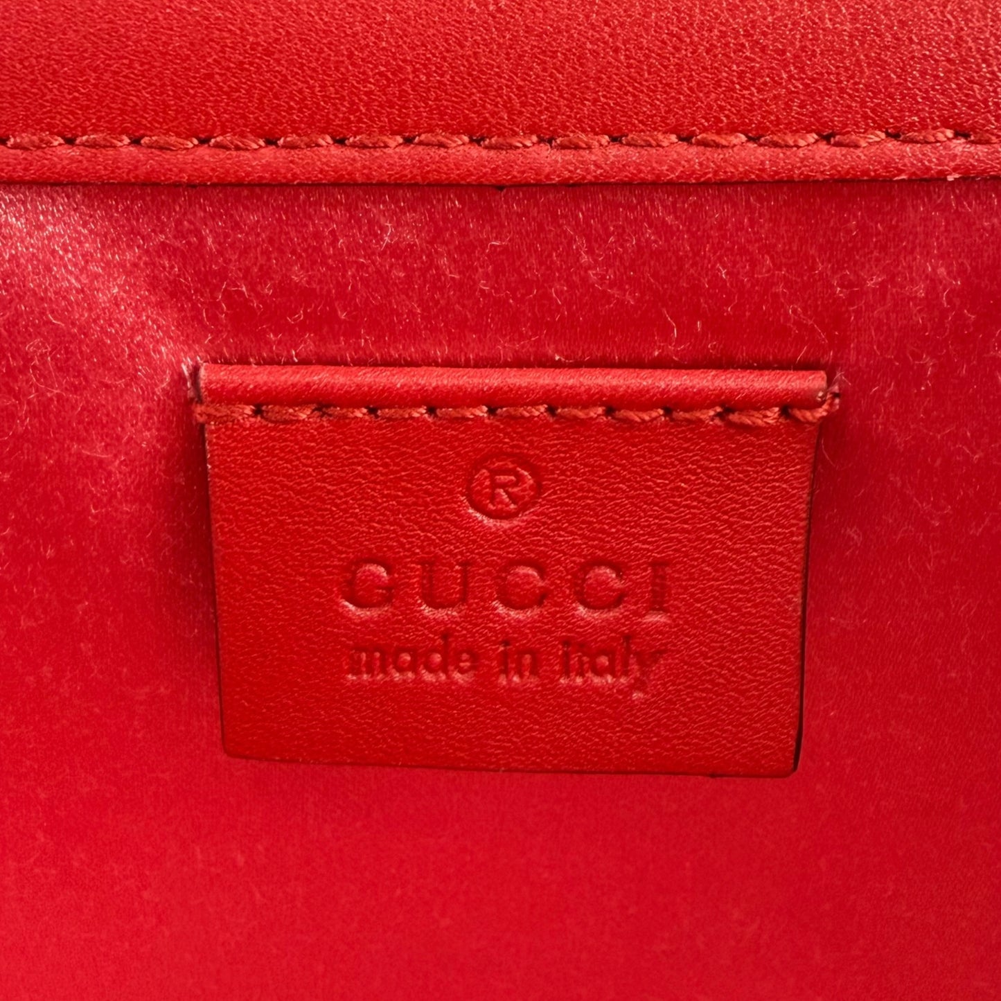 Gucci Red Velour G Rhinestone Shoulder Bag