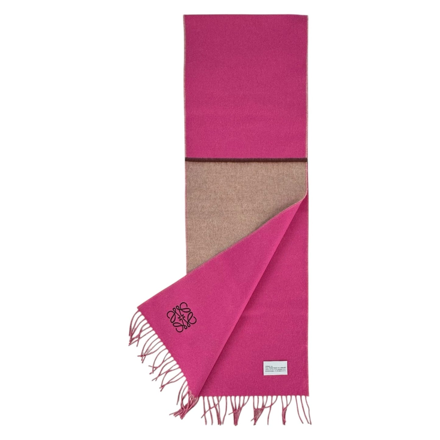 Loewe Pink Wool & Cashmere Scarf