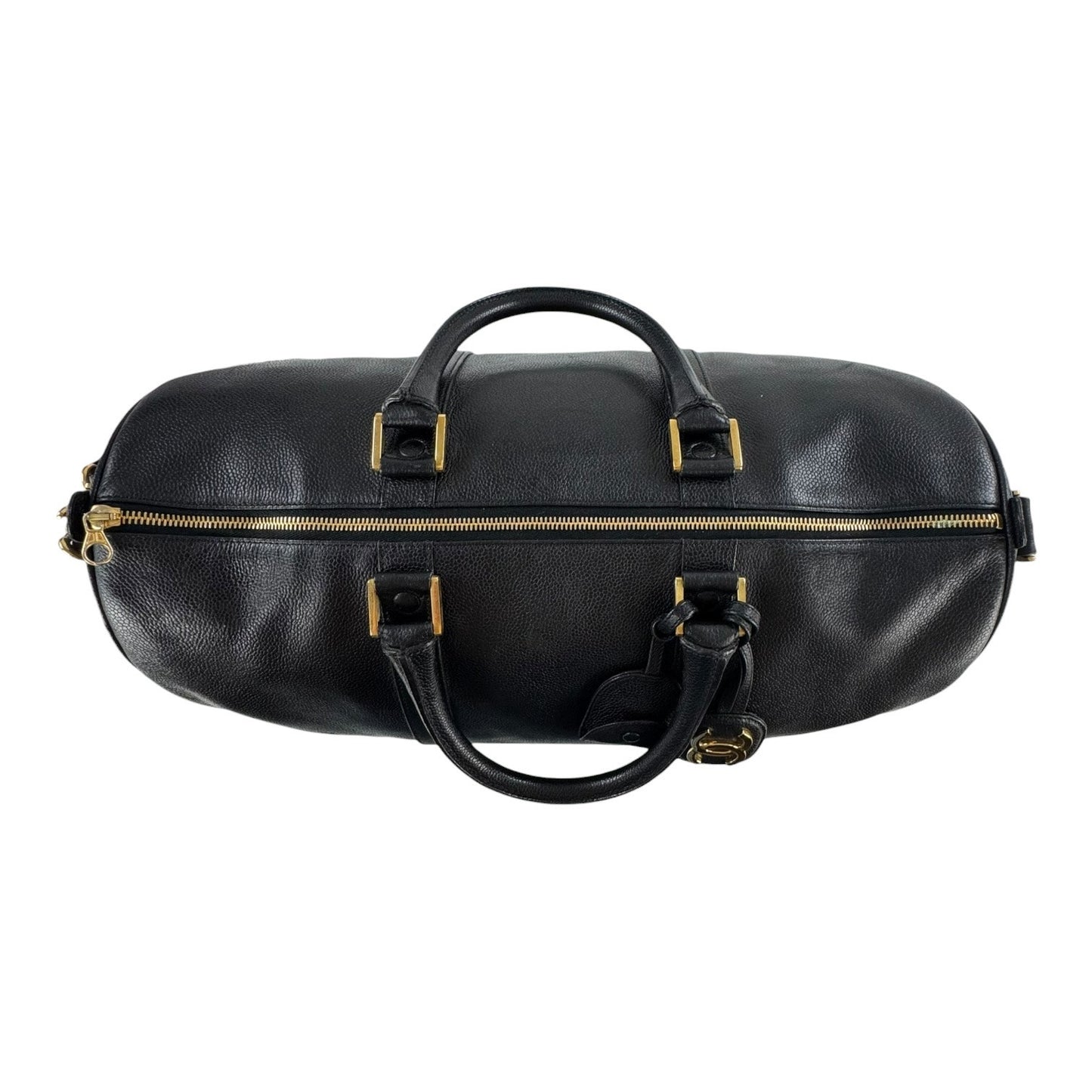 Chanel Vintage CC Caviar Leather Boston Bag