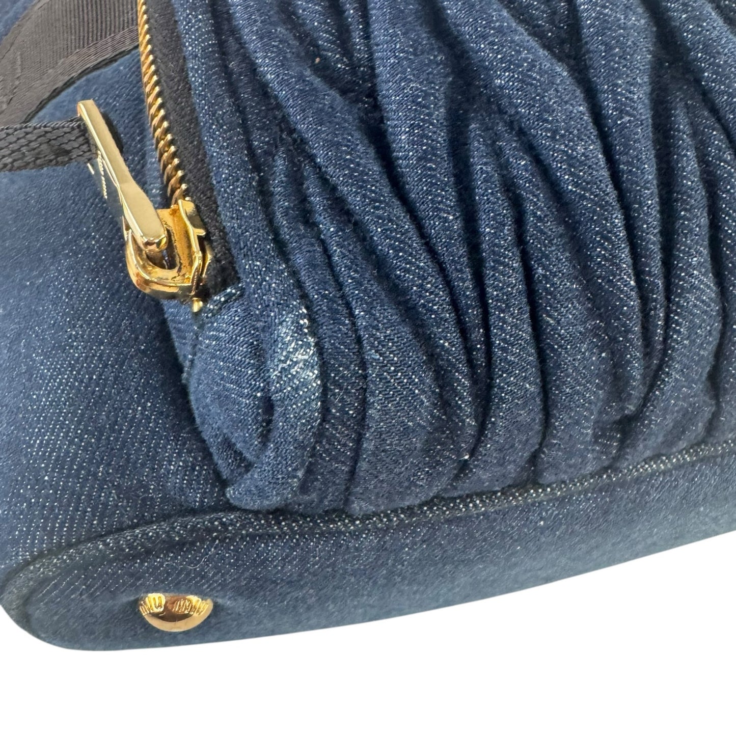 Miu Miu Denim Matelasse Backpack