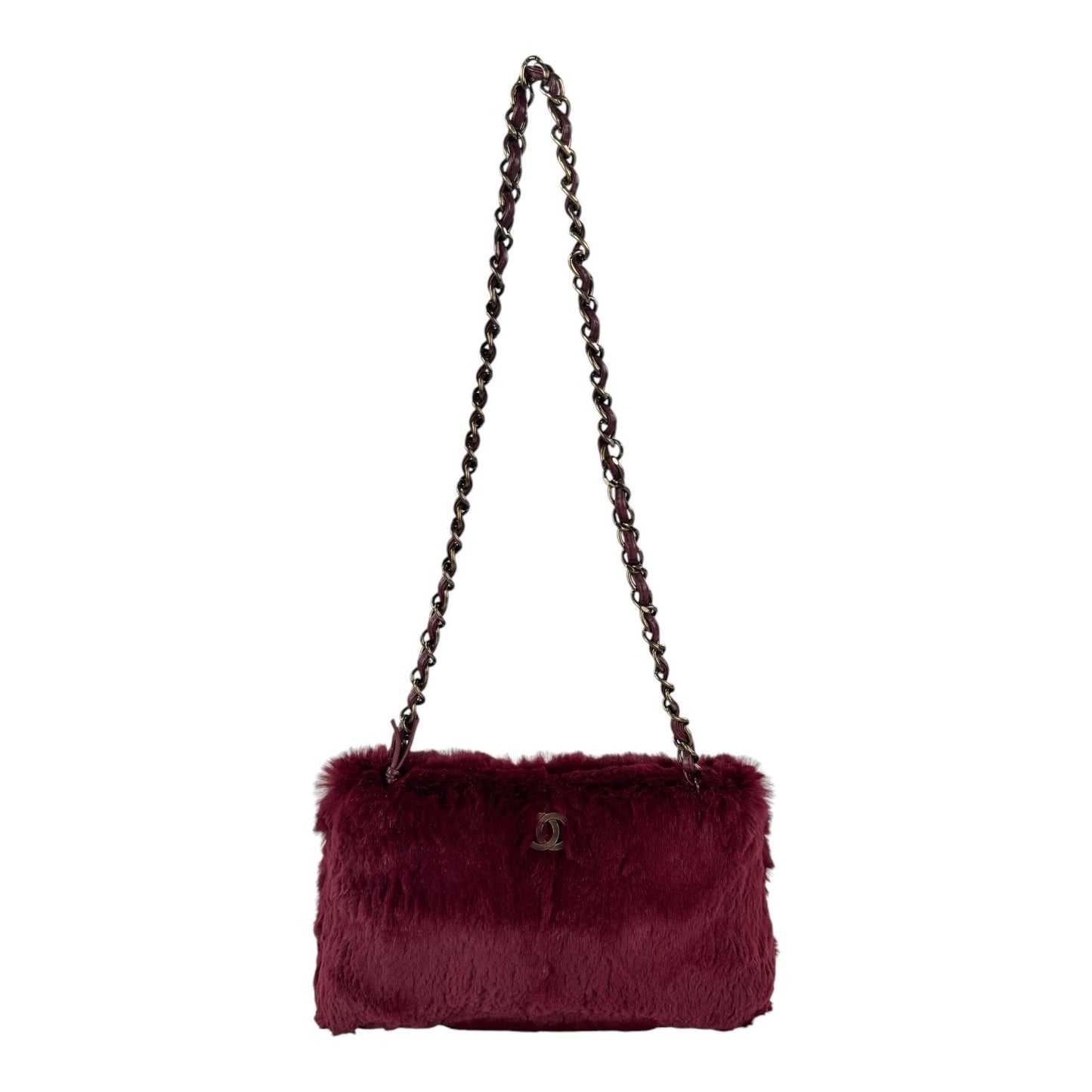 Chanel Vintage Rabbit Fur Shoulder Bag