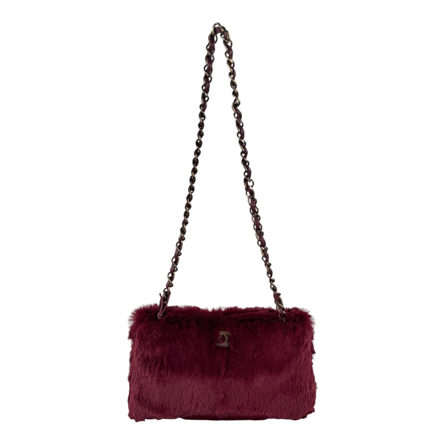 Chanel Vintage Rabbit Fur Shoulder Bag