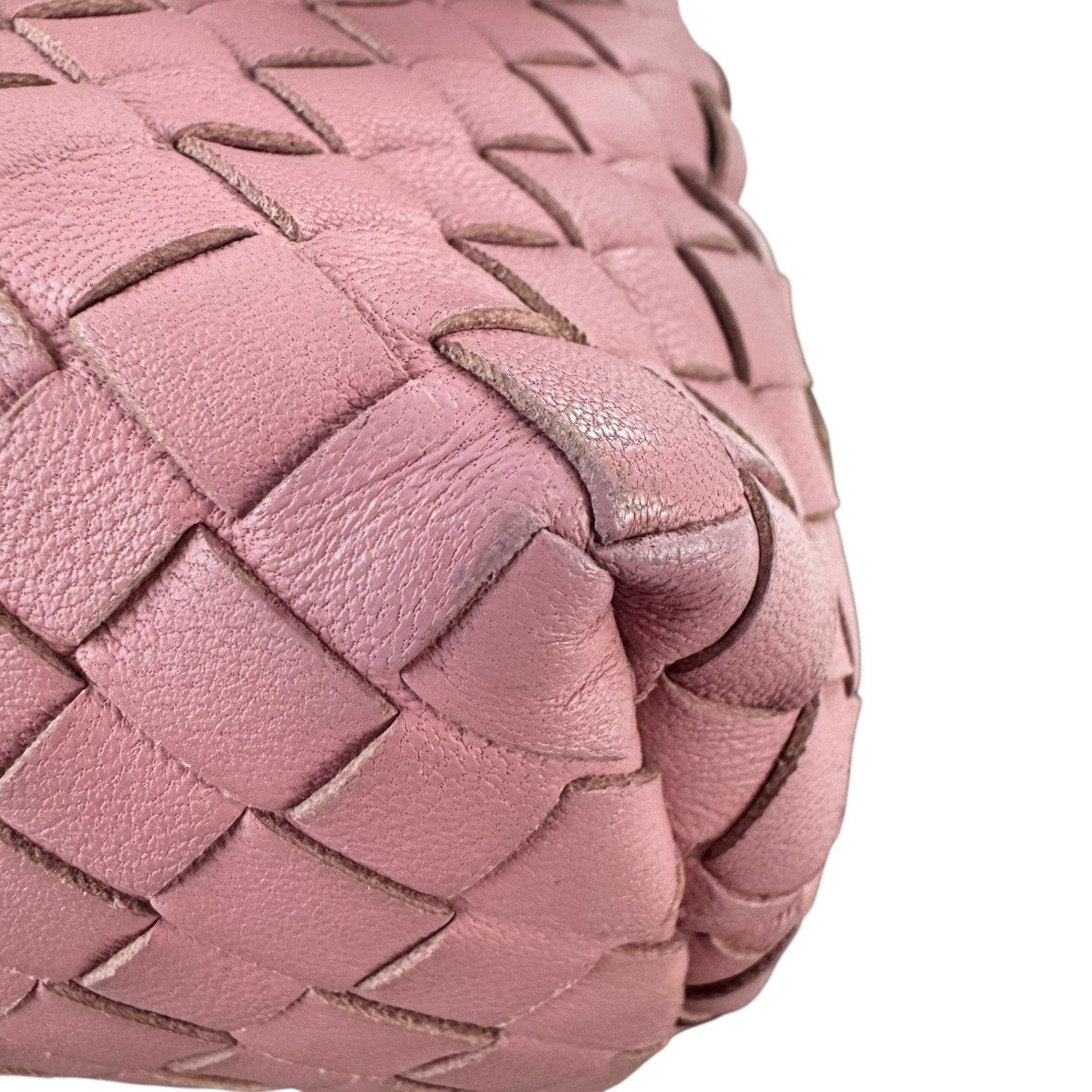Bottega Veneta Pink Intrecciato Leather Olimpia Crossbody Bag