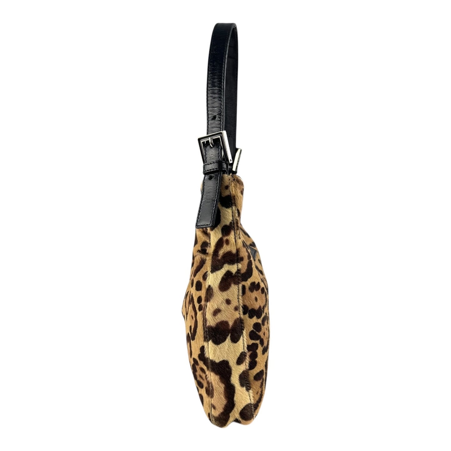 Fendi Vintage Leopard Print Calf Hair Shoulder Bag