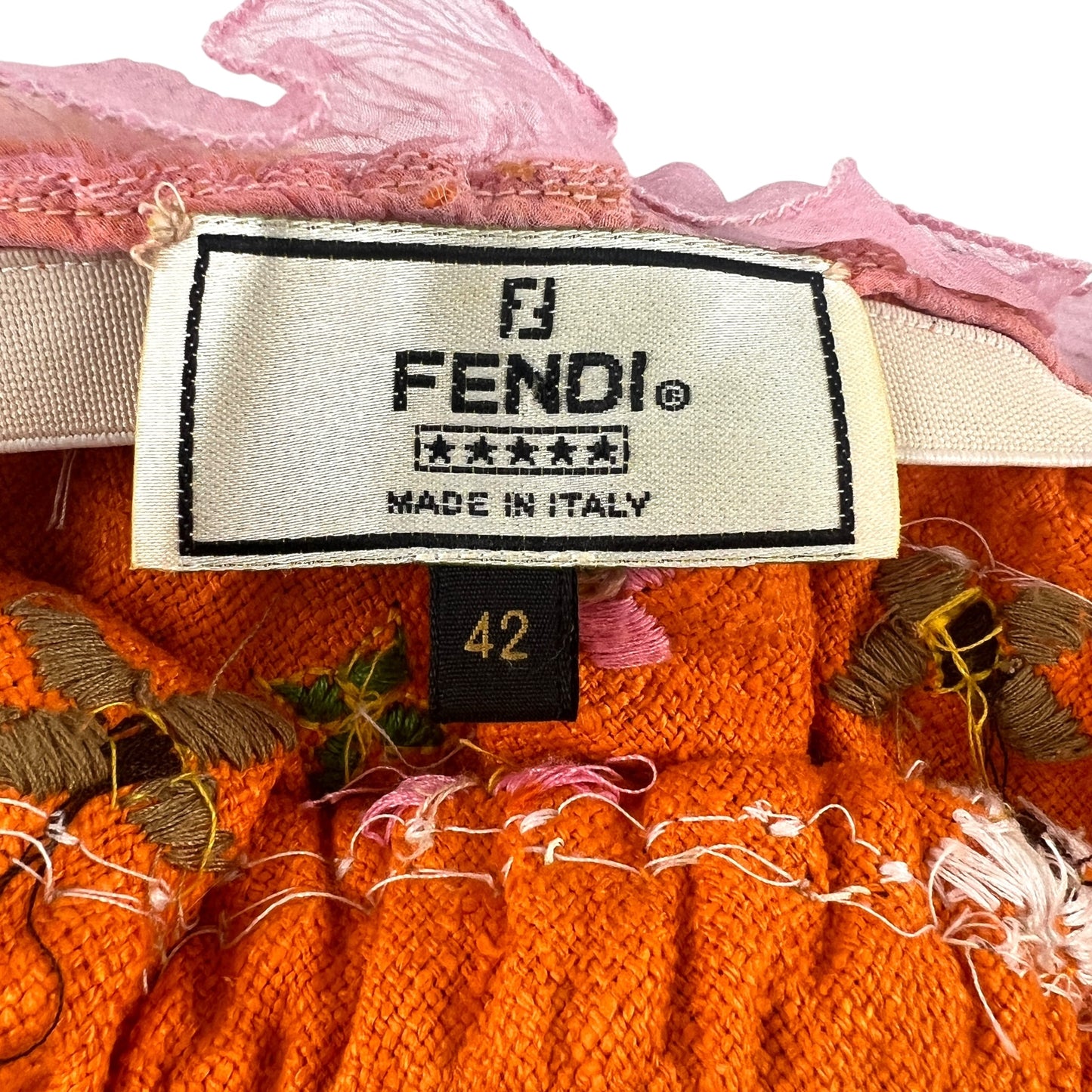 Fendi Vintage Embroidered & Beaded Skirt