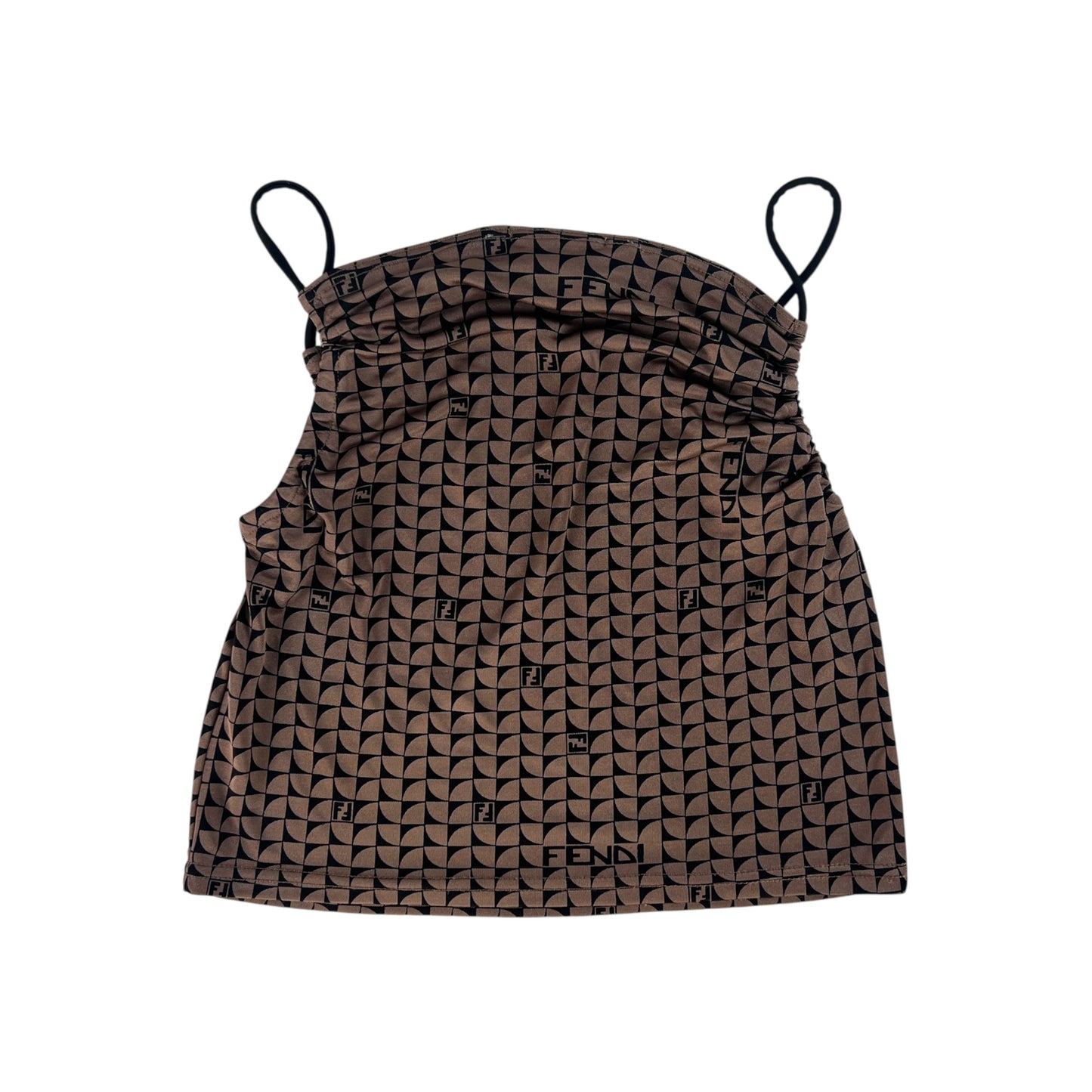 Fendi Vintage Nylon Spaghetti Strap Crop Top
