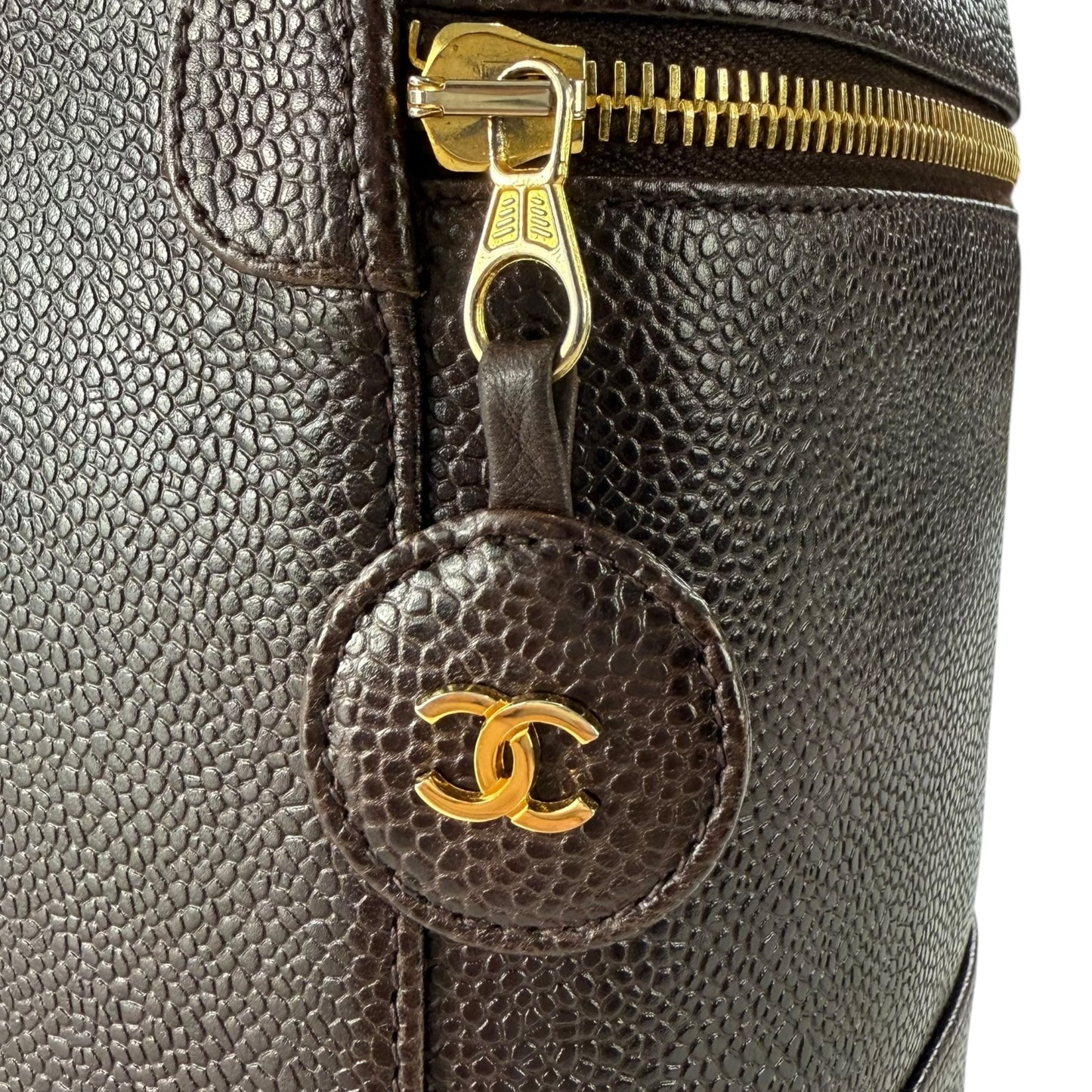 Chanel CC Caviar Leather Vanity Bag