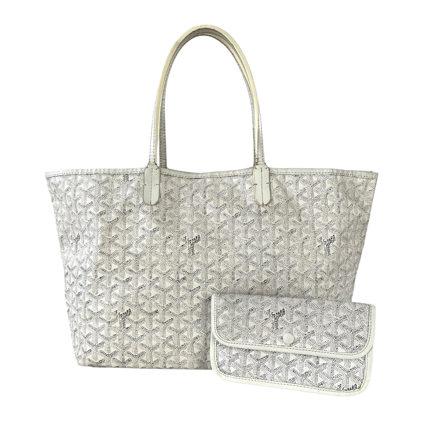 Goyard White Saint Louis Tote Bag