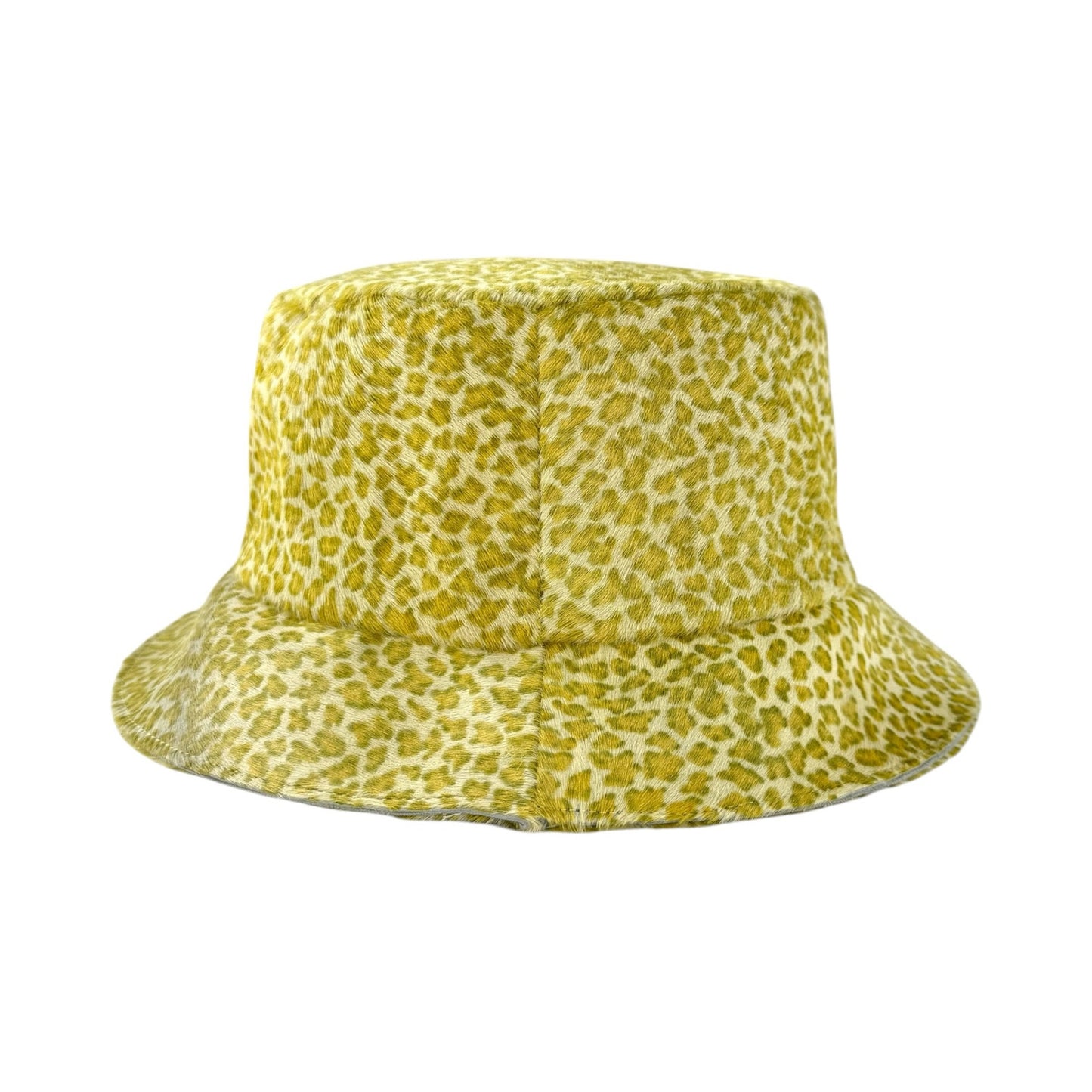 Bottega Veneta Leopard Print Calf Hair Bucket Hat