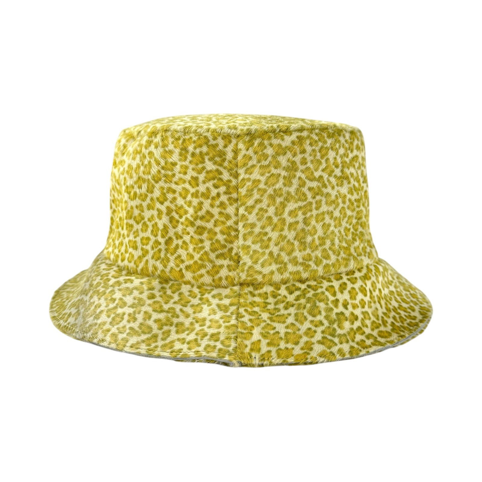 Bottega Veneta Leopard Print Calf Hair Bucket Hat