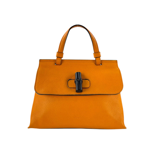 Gucci Orange Bamboo Two-Way Bag