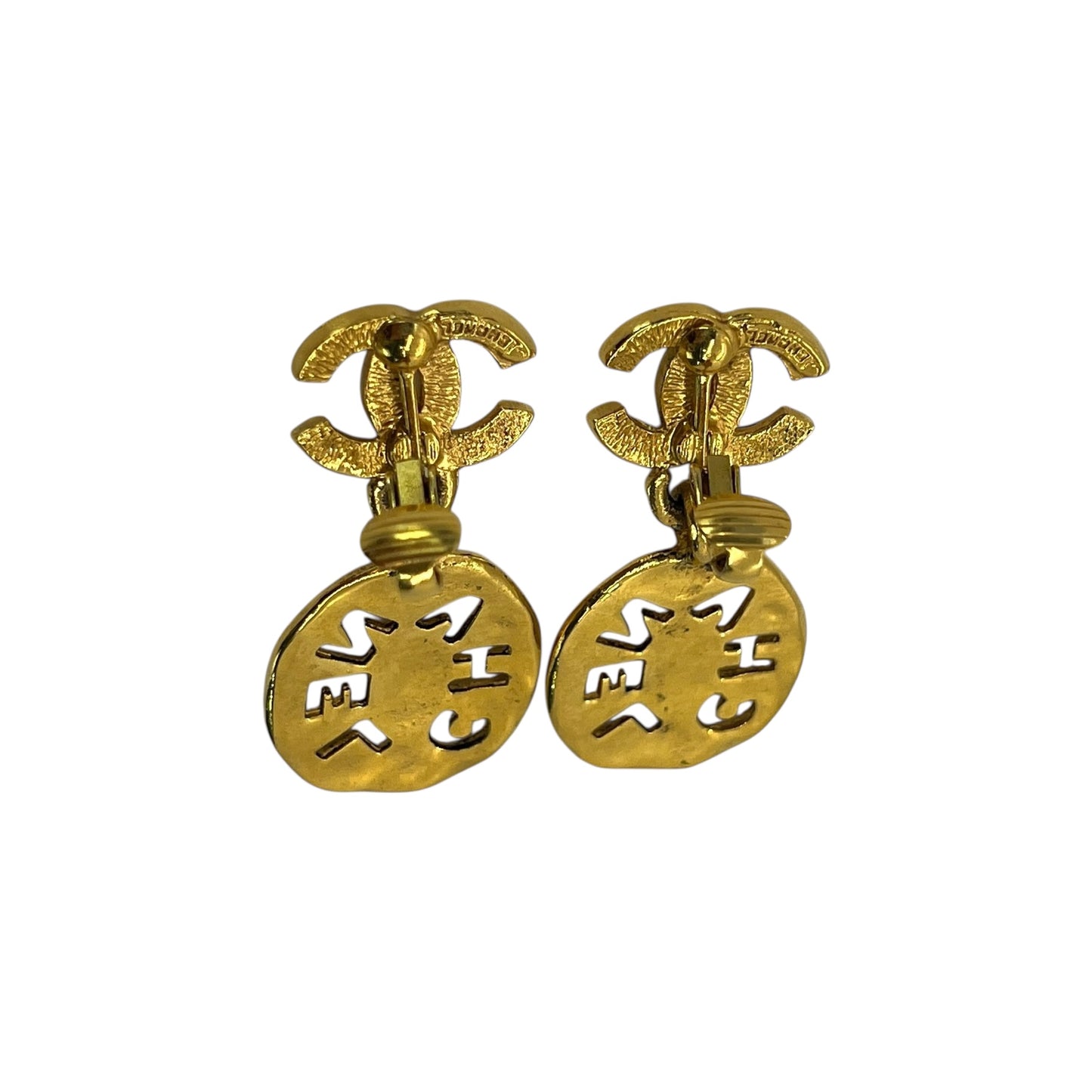 Chanel Vintage Plate Earrings