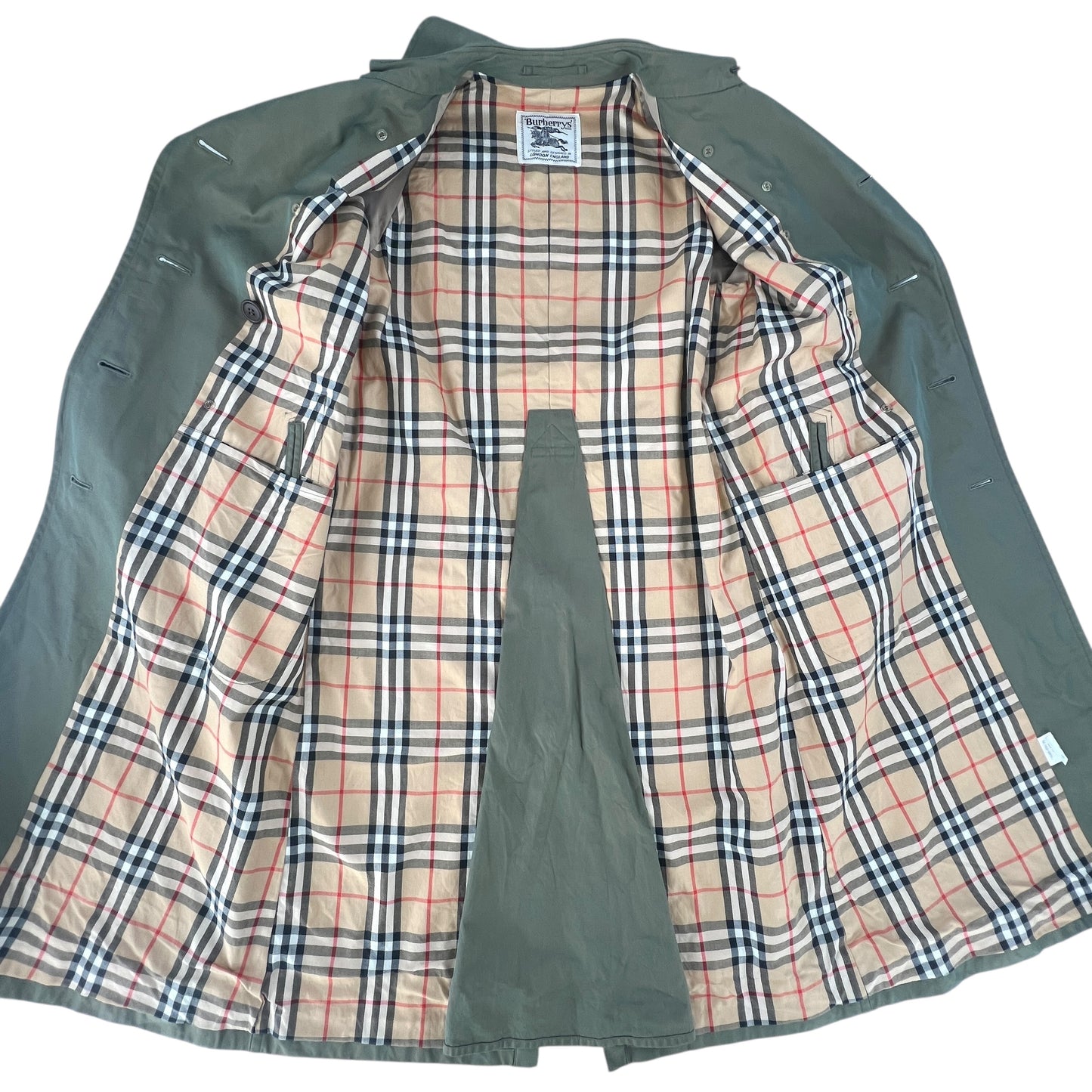 Burberry Green Khaki Trench Coat