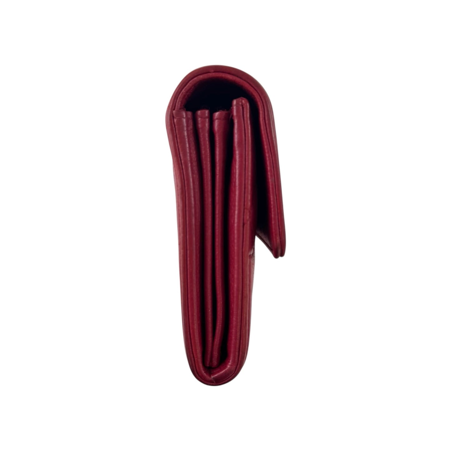 Chanel CC Boy Flap Red Matelassé Wallet
