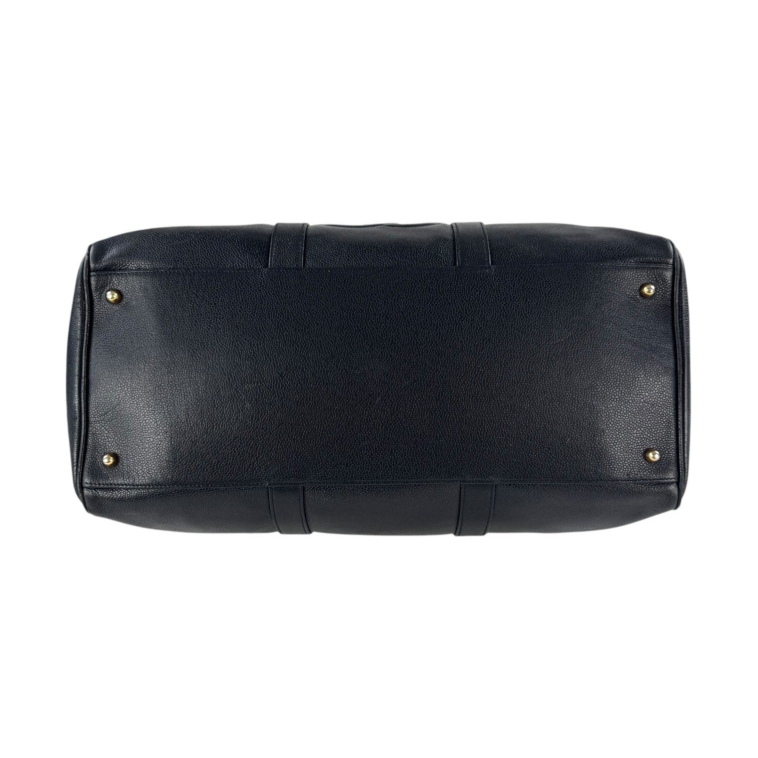 Chanel Vintage CC Caviar Leather Boston Bag