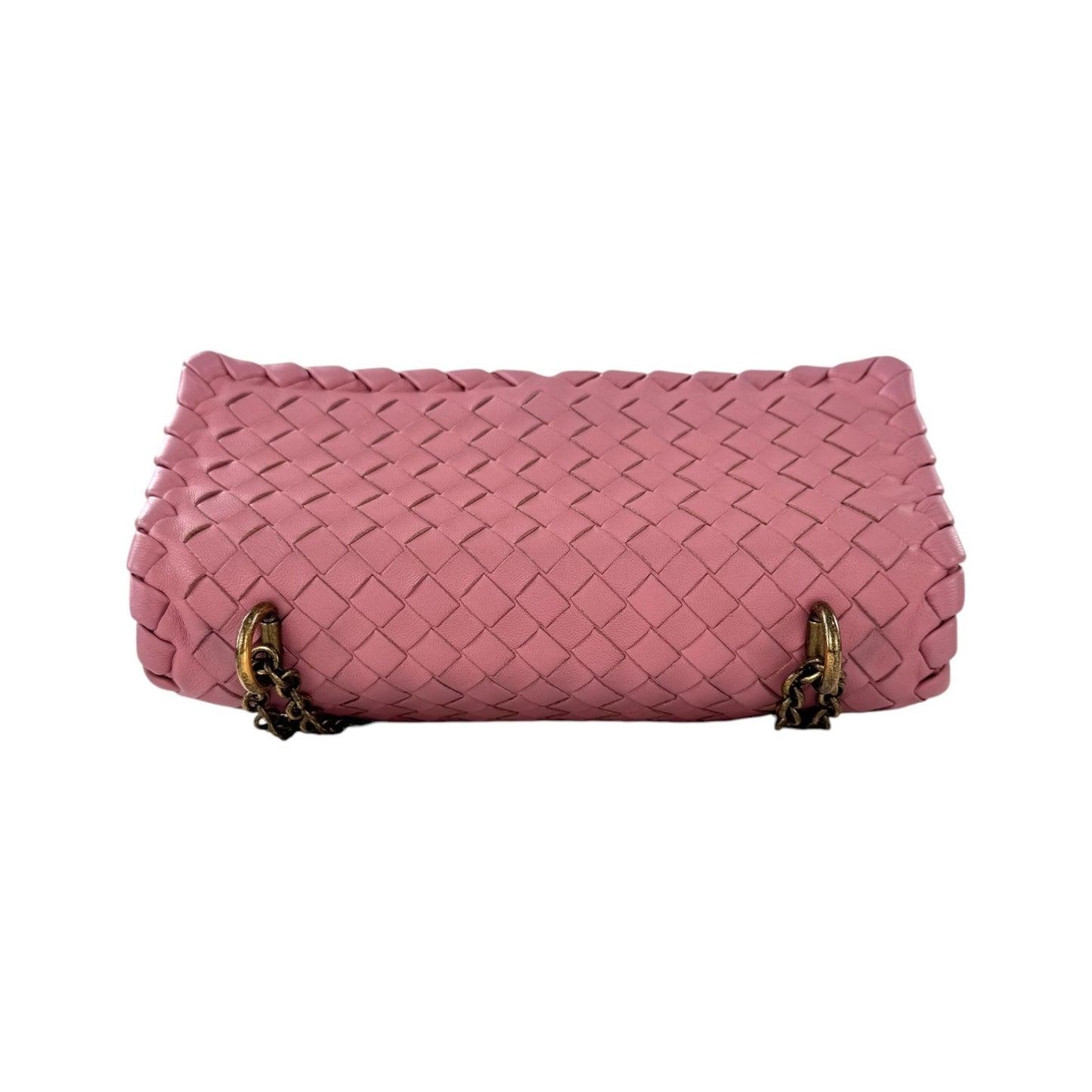Bottega Veneta Pink Intrecciato Leather Olimpia Crossbody Bag