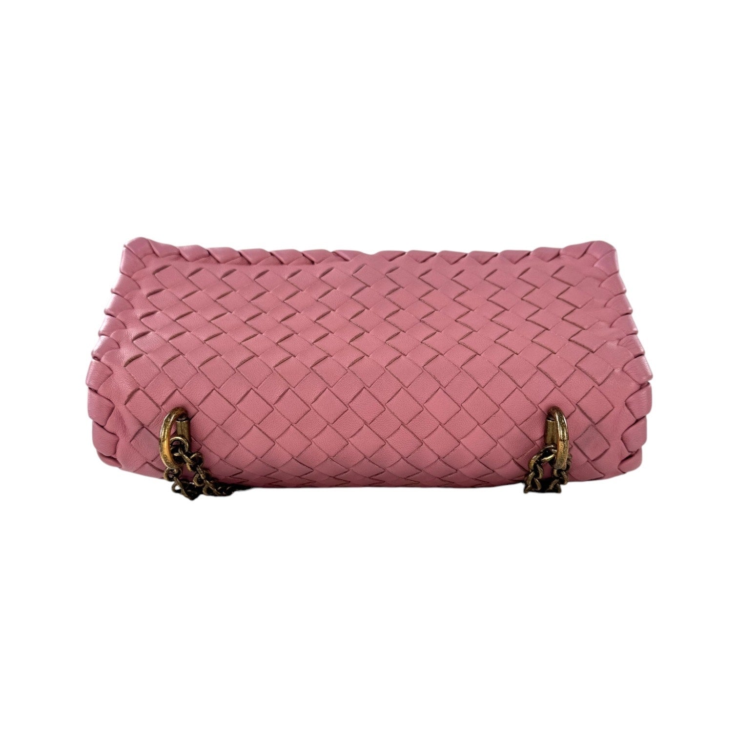Bottega Veneta Pink Intrecciato Leather Olimpia Crossbody Bag