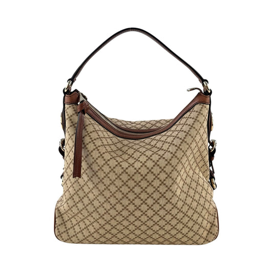 Gucci Diamante Leather Village Double G Hobo Bag